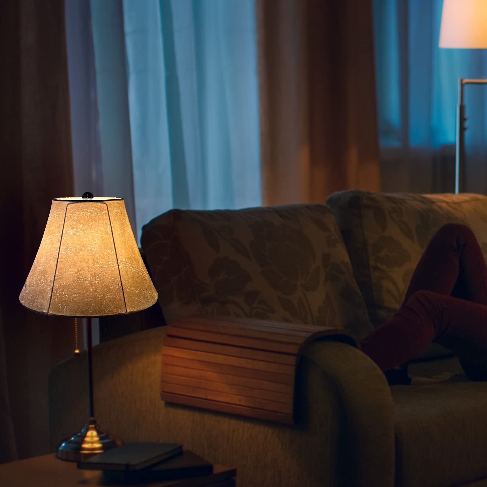 Tootoo Star   Sheepskin Lamp Shades Set Of 2, 6X12X8.5, Spider Fitter,   Sheep Leather