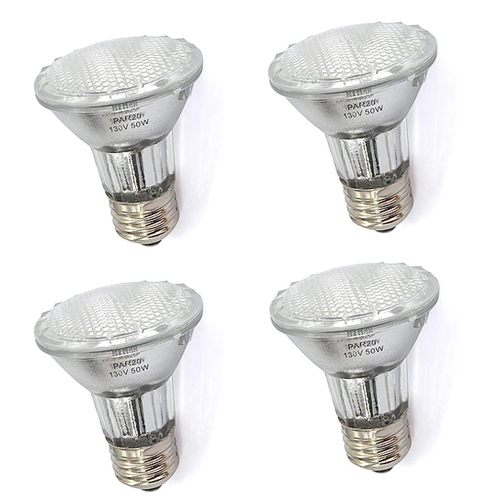 haraqi PAR20 50 Watt E26 Medium Base Halogen Flood Light Bulbs,Dimmable Bulbs for Range Hood Lights,Ceiling Fan,Table Light, Sho