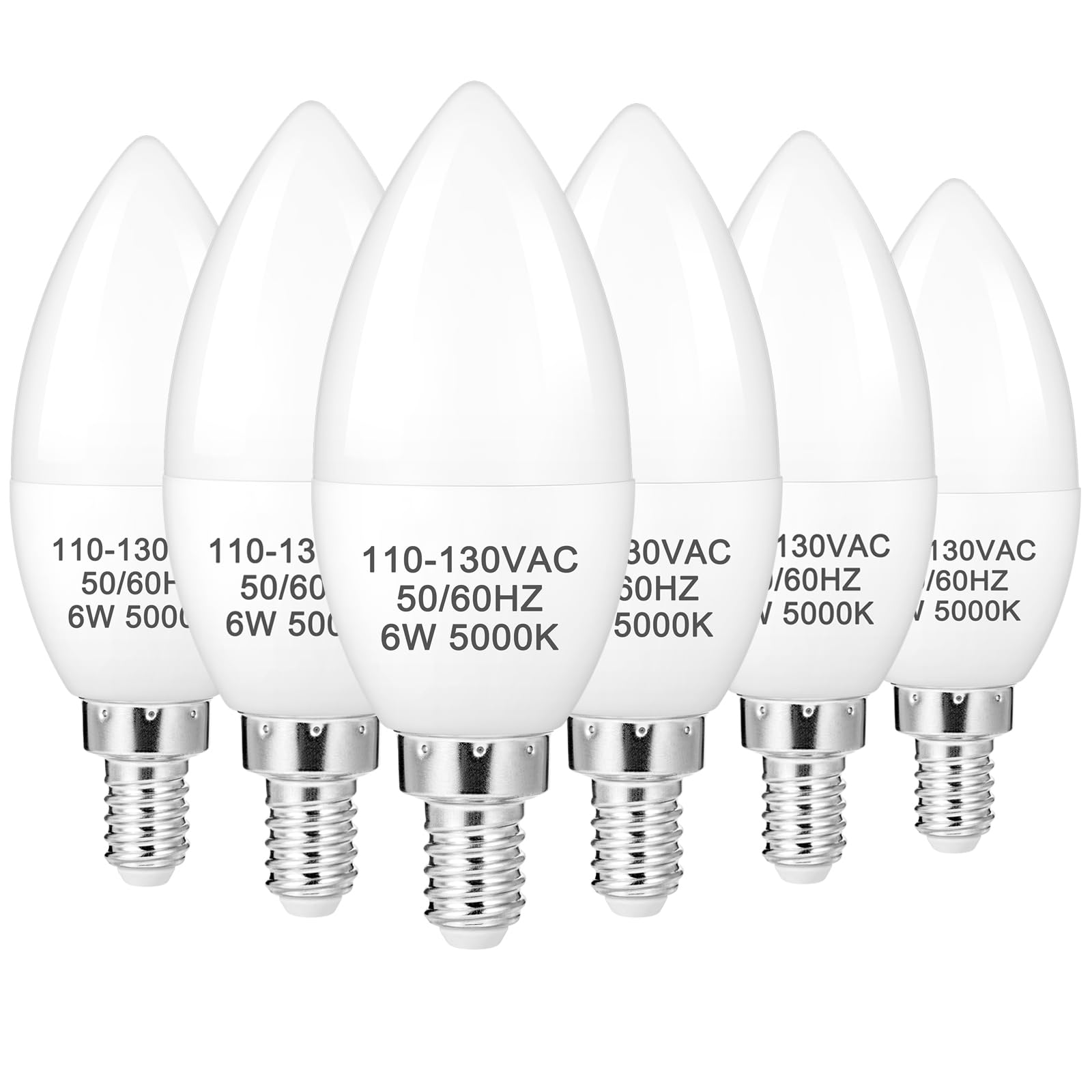 Diamiaq B11 Led Light Bulb E12 Candelabra Light Bulbs 5000K Daylight White Ceiling Fan Bulb Chandelier Bulbs Candle Bulbs For Ce