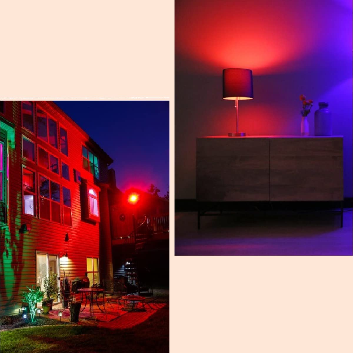 Winbafu Led Red Light Bulbs 60W Equivalent, A19 Led E26 Base Color Light Bulb, 9W Red Led Lights For Porch, Sleep Night Bulbs Ho