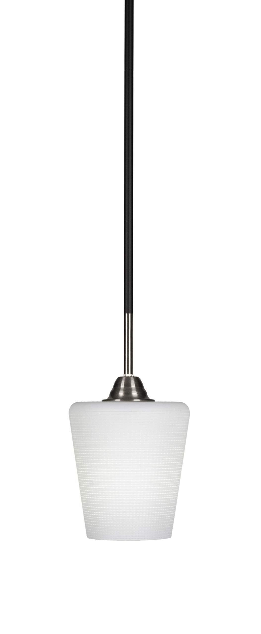 Toltec Lighting Paramount 1 Light Mini Pendant In Matte Black & Brushed Nickel (3401-Mbbn-4031)
