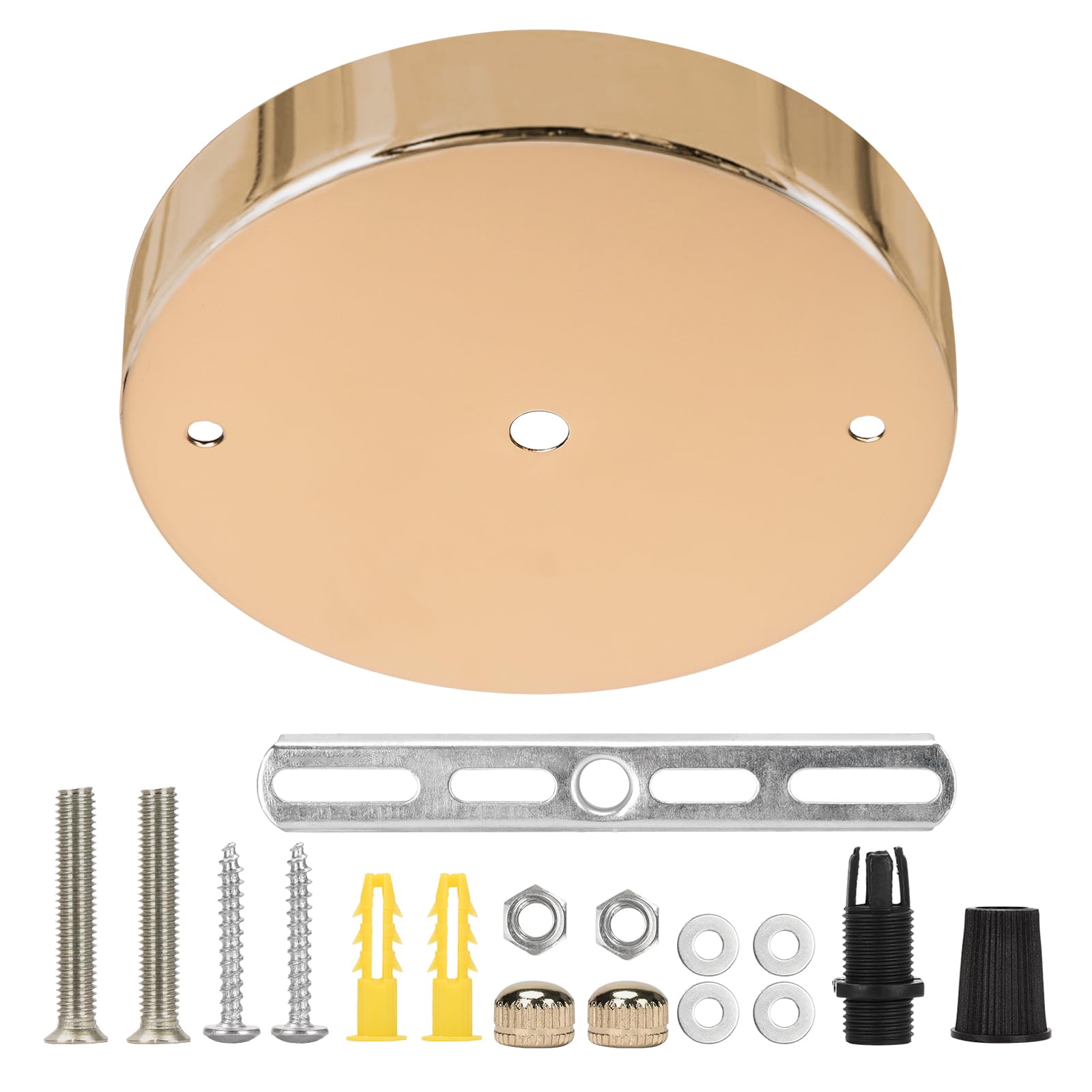 Sangle Sopffy Pendant Light Canopy Kit  4.7 Inches Ceiling Lighting Canopy Kit With All Mounting Hardware Modern Chandelier Ceiling Plate Cover For Pendant Lighting Fixtures (French Gold  4.7 Inch)