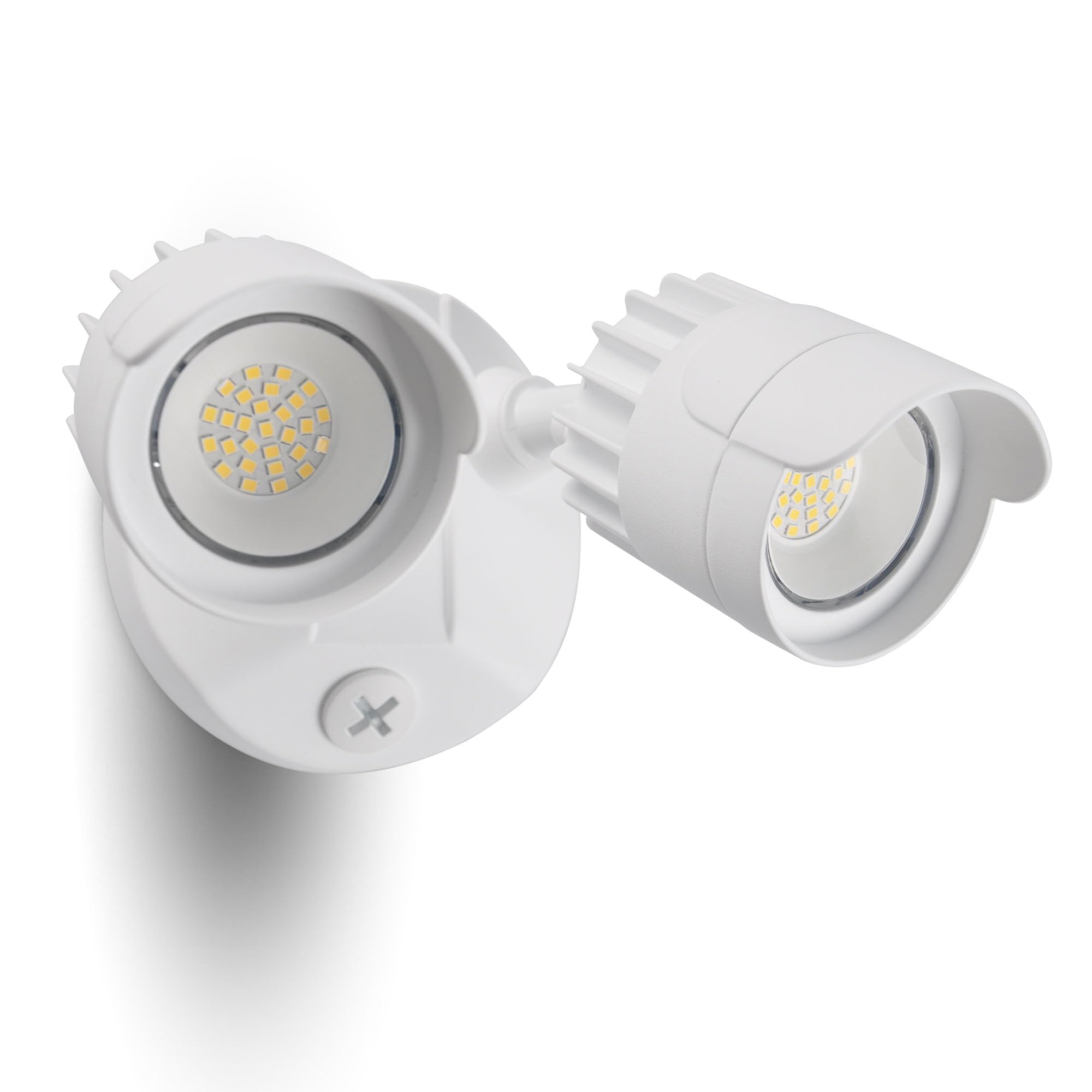 Luxfly Led Flood Lights Outdoor, 34W 3500Lm 5000K Daylight, Ip65 Waterproof Security Lights With 2 Adjustable Heads, Exterior Wall Light For Patio, Garage, Yard (White)