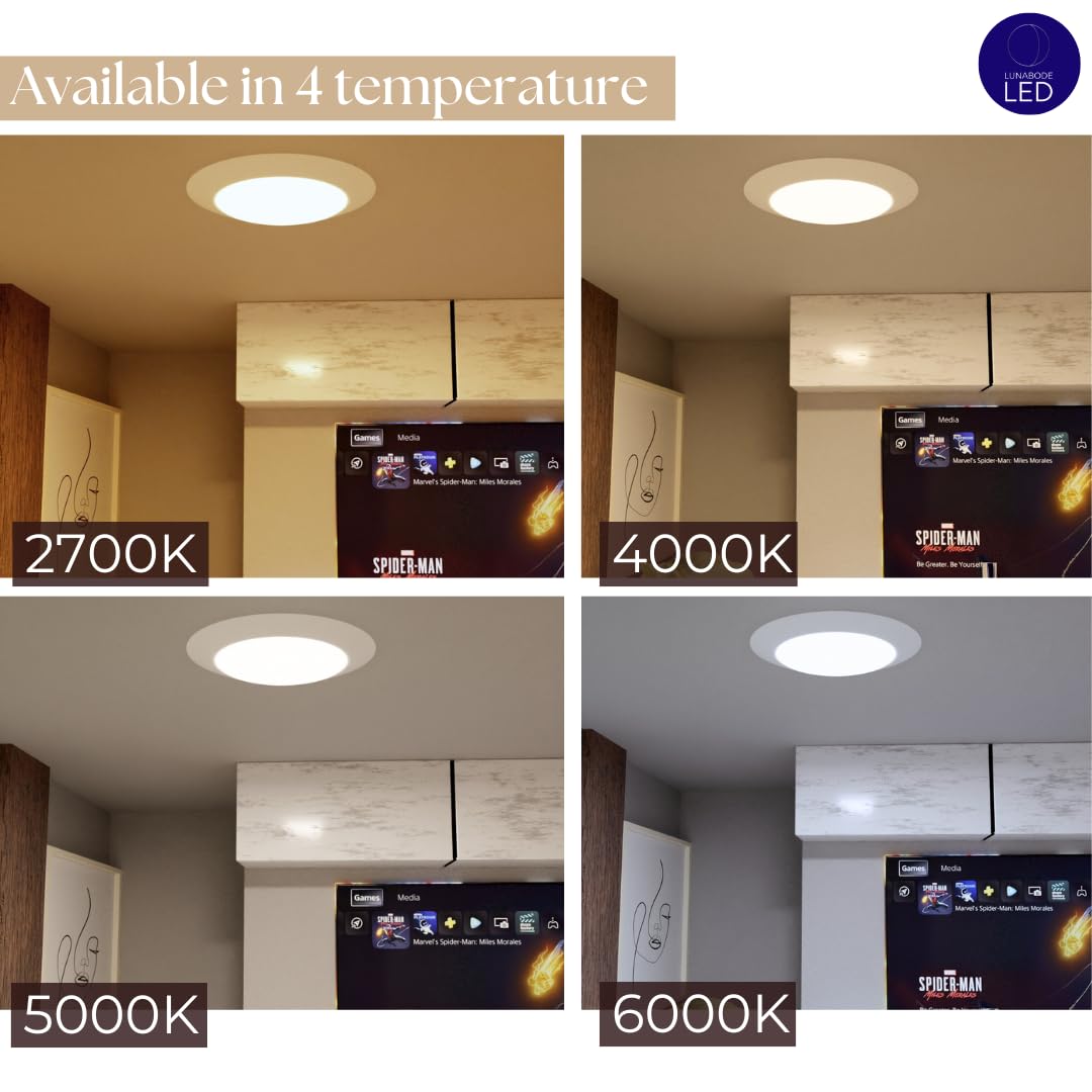 Lunabode Led 7.5'' Led Ceiling Light Flush Mount, Dimmable Led Light, Light Fixture, Closet Light, 16.5W (120W Equivalent), 120V