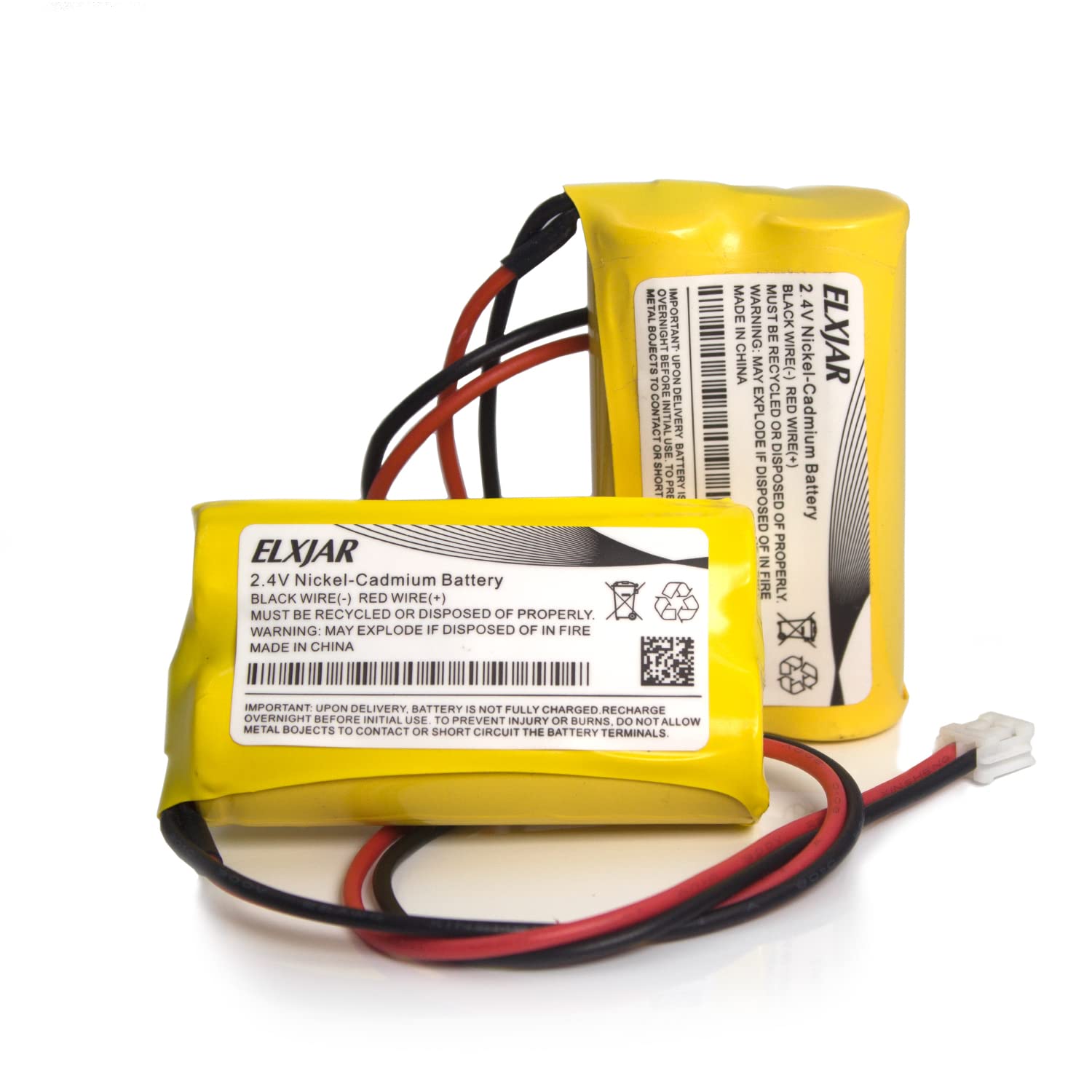 elxjar (2-Pack) 2.4V 600mAh BP2-A Dual-LITE Ni-CD Battery Pack Replacement for Exit Sign Emergency Light, CSXWREB3 HUBBEL Batter