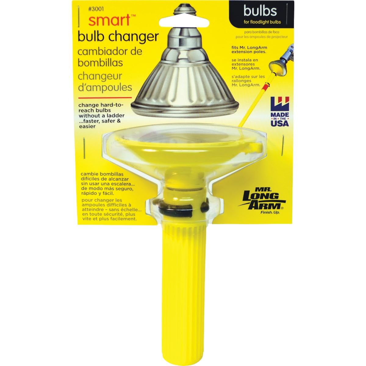 Mr. Long Arm Floodlight Bulb Changer, Model 3001, Plastic, 1 Count