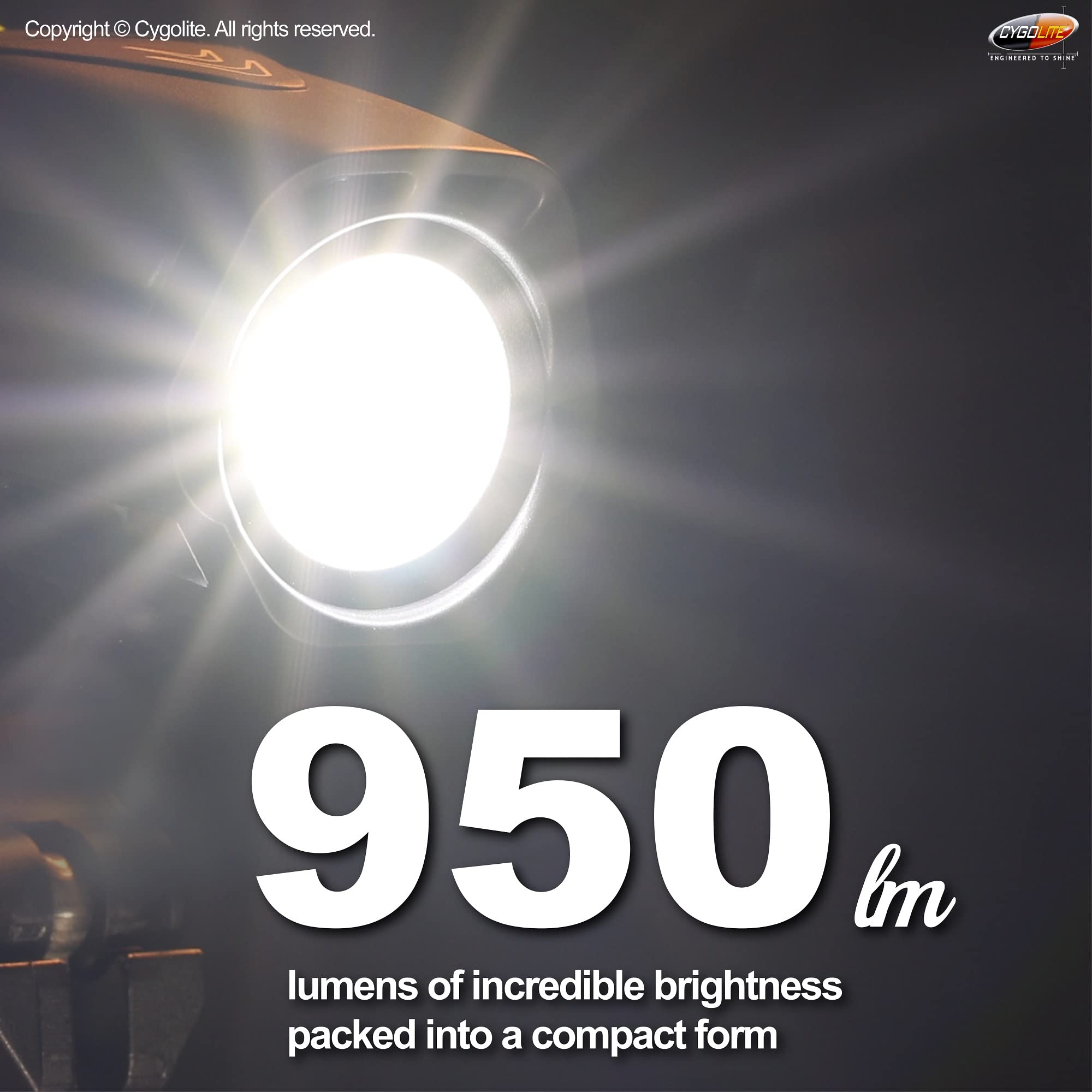 Cygolite Metro Pro– 950 Lumen Bike Light– 5 Night & 3 Daytime Modes– Compact & Durable– Ip67 Waterproof– Secured Hard Mount– Usb Rechargeable Headlight– For Road, Mountain, Commuter Bicycles