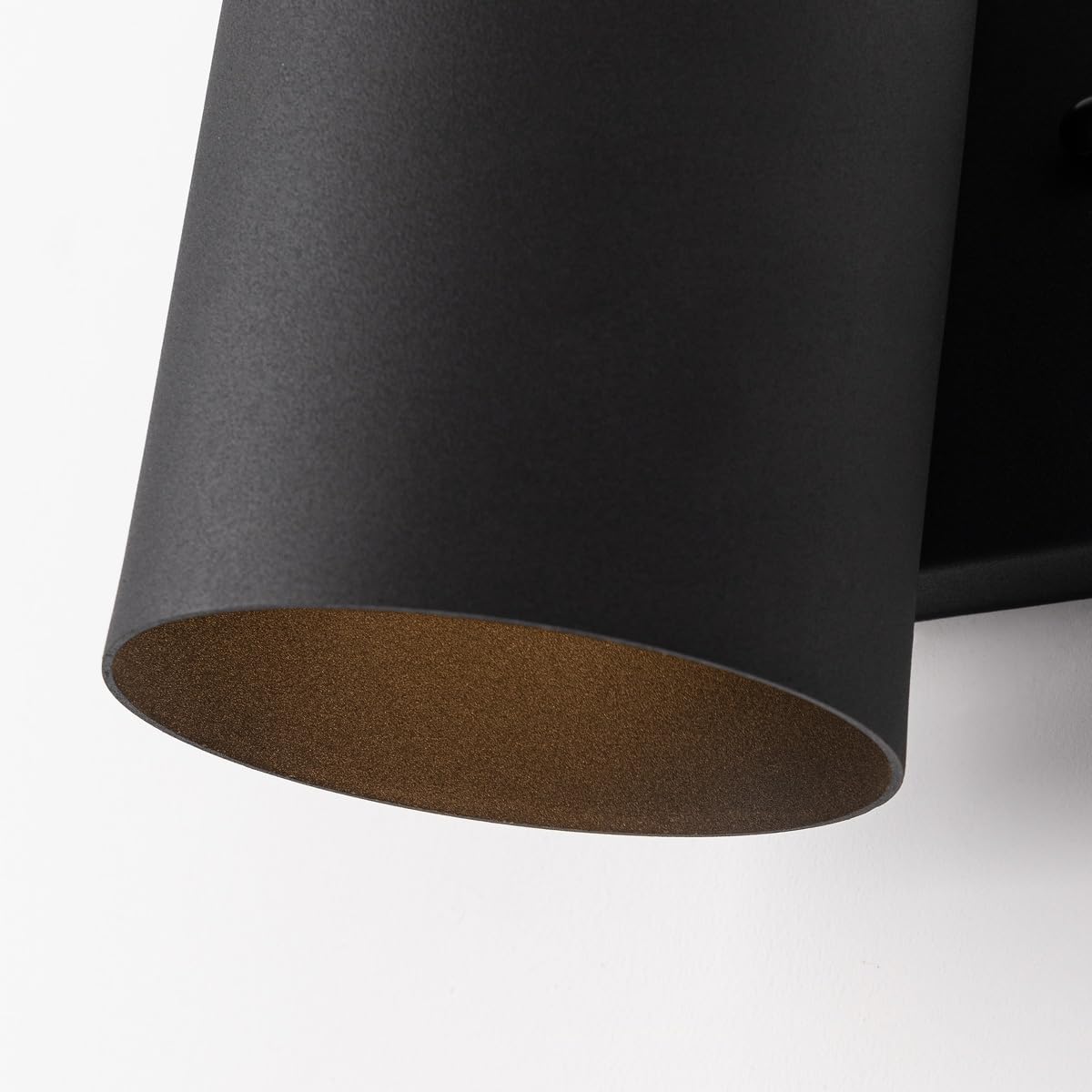 Mirrea 7'' Modern Outdoor Porch Wall Light With 5W Led Gu10 Replaceable Bulbs In Matte Black Aluminum Cylinder Downlight Outside
