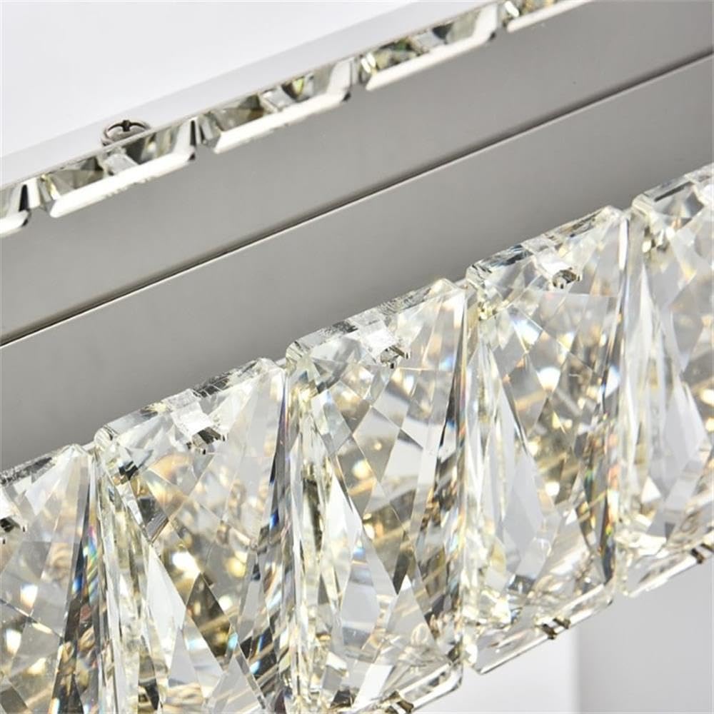 Elegant Decor Indoor Modern Monroe Integrated Led Chip Light Chrome Wall Sconce Clear Royal Cut Crystal - 24.4X4.5