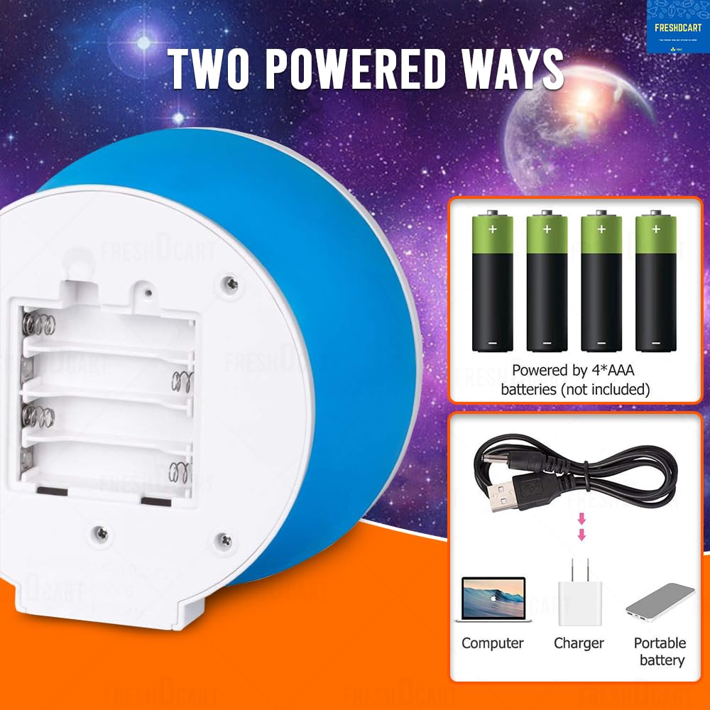 Freshdcart Star Moon Night Light Rotating Led Star Moon Night Projector Lamp Light Dream Color Changing Bed Light Lamp (Multi Colour)