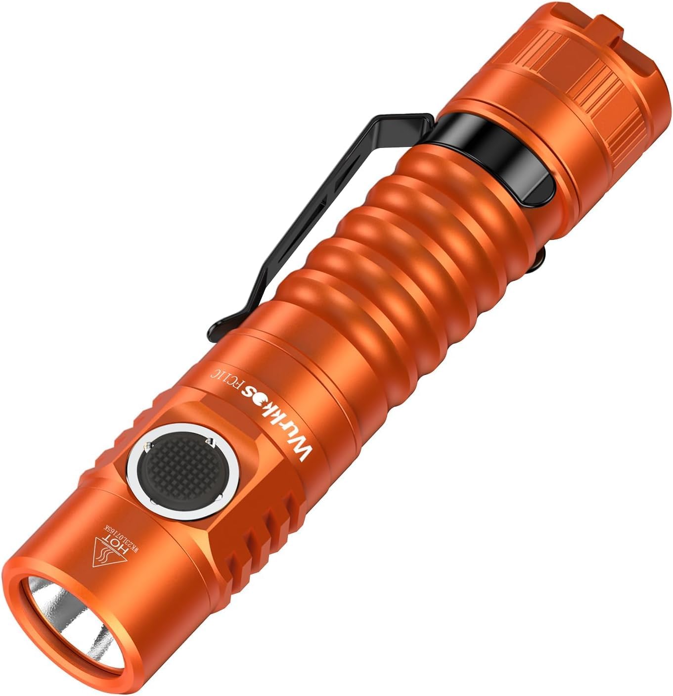 Wurkkos FC11C Rechargeable LED Flashlight 1200 Lumen IP67 Waterproof Magnetic Tailcap Orange 4000K