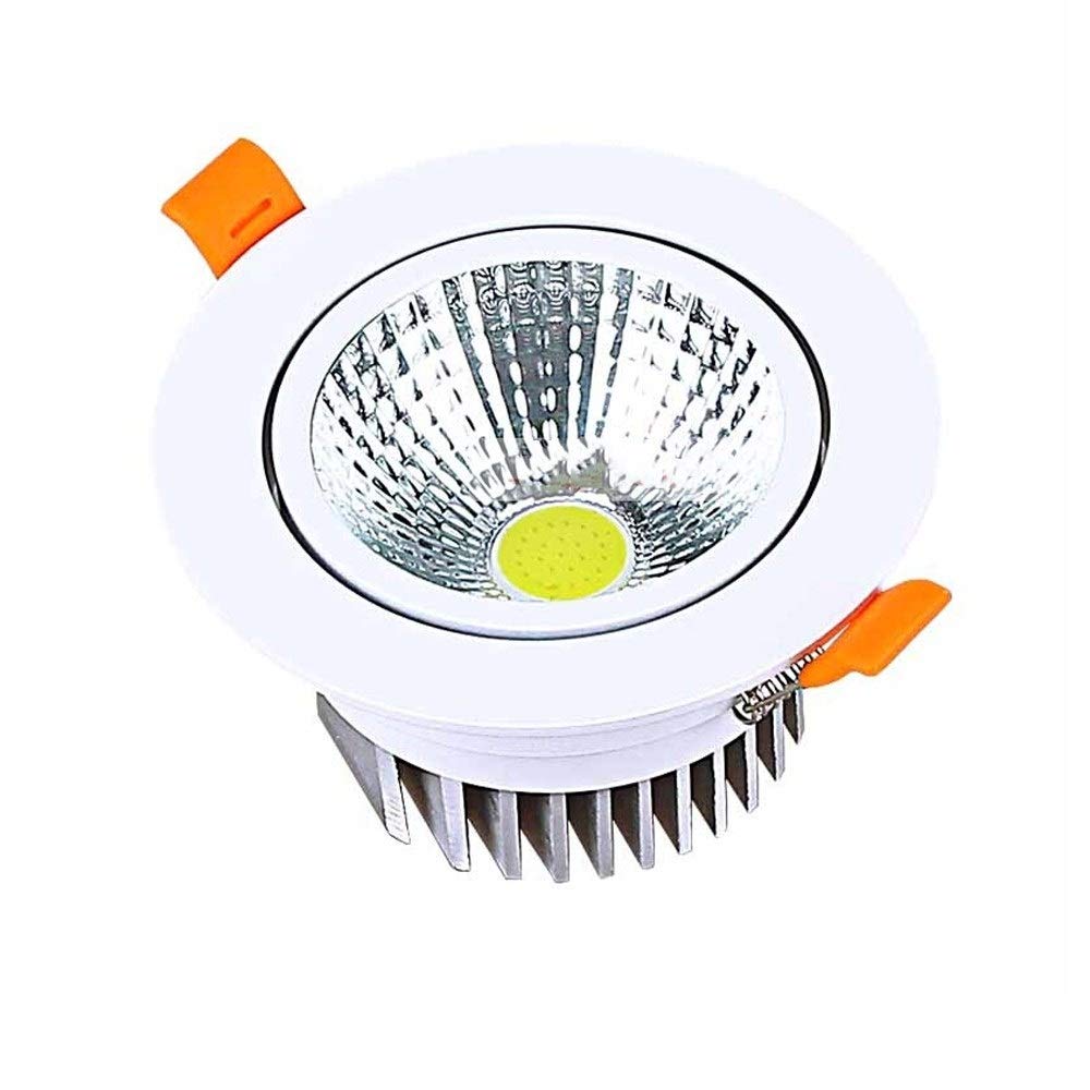 OZZKI Recessed Round Adjustable Ceiling Recessed Spotlight Anti-Glare Commercial Grille Integrated Panel Embedded Lighting Fixtu