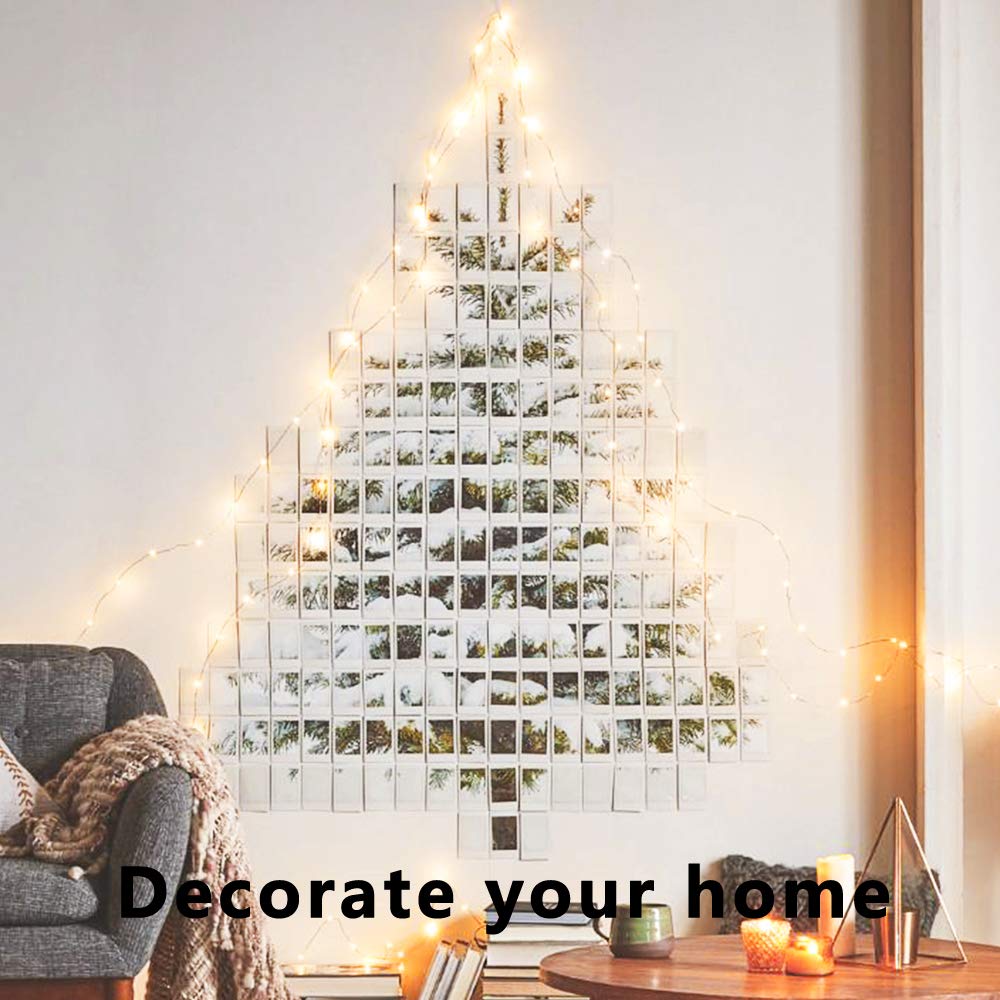 ZAECANY Copper Wire String Lights 132 Feet, 400 LEDs, Warm White, Indoor Christmas Decoration with Remote, 8 Modes, Dimmable