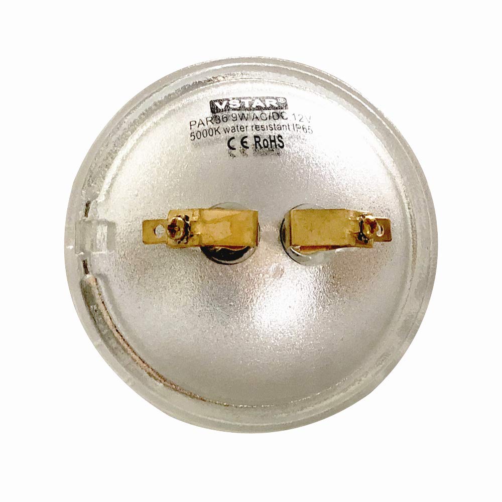 VSTAR LED PAR36 9W Landscape Lamp, 12V AC/DC, Waterproof, Cool White, Glass, 1 Count
