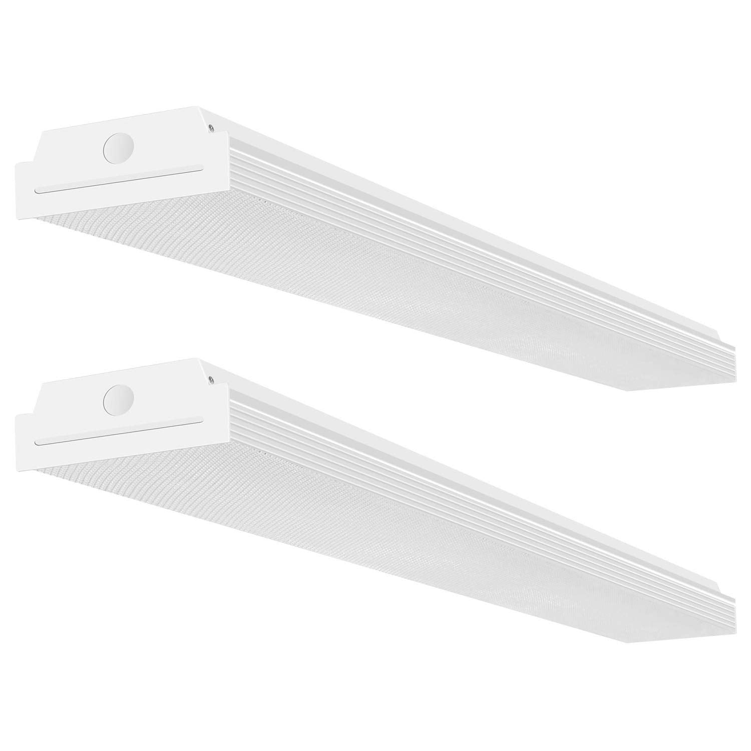 FAITHSAIL 4FT LED Wraparound Shop Lights 40W 4400lm 4000K Neutral White Metal 2 Pack
