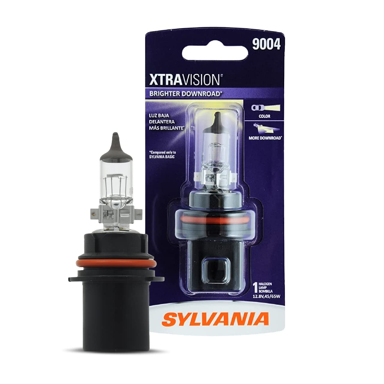 SYLVANIA 9004 XtraVision High Performance Halogen Headlight Bulb - High Beam, Low Beam, Fog Replacement, 1 Bulb