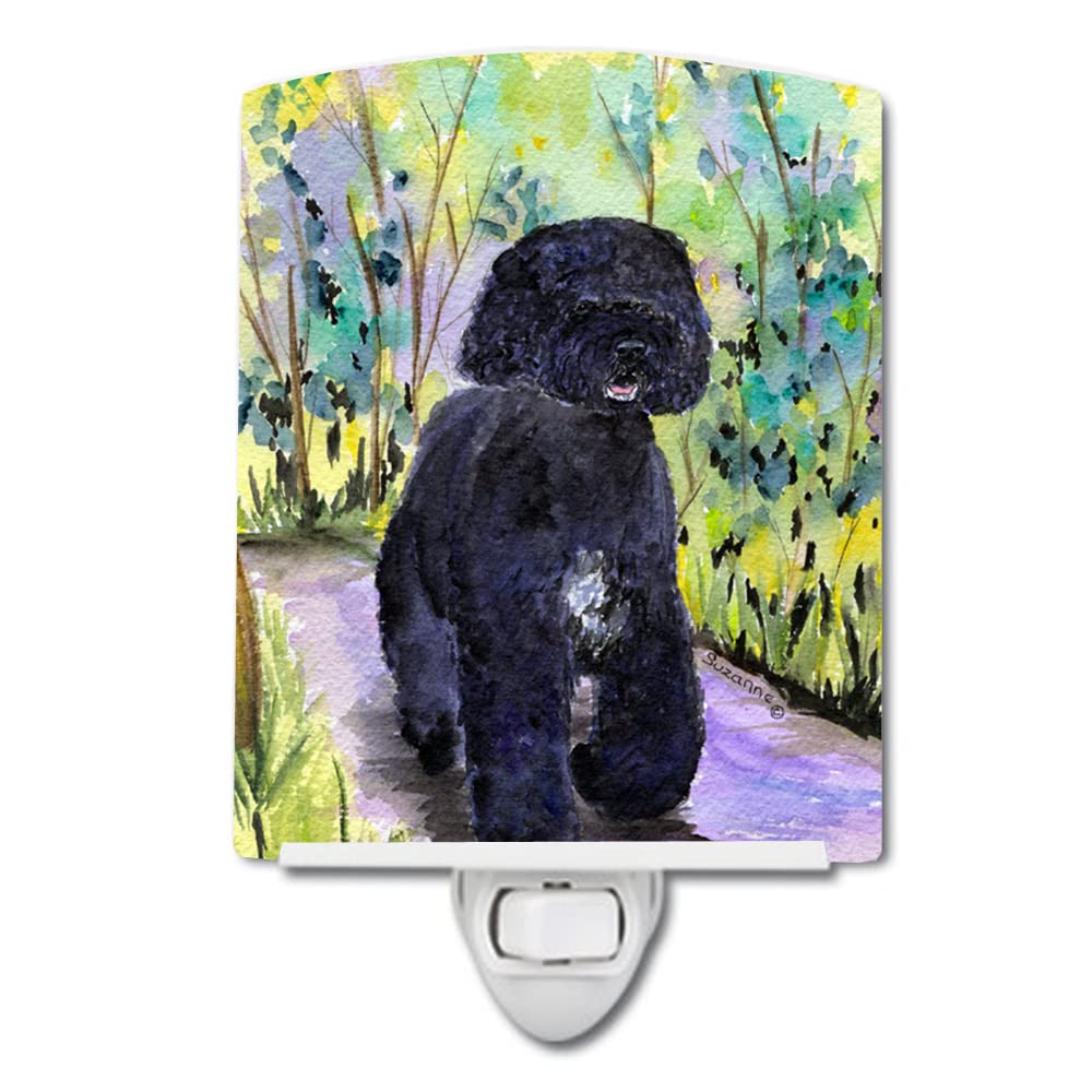 Carolines Treasures Ceramic Night Light, UL-Certified, 6x4x3in, Portuguese Water Dog Model SS8264CNL, Multicolor
