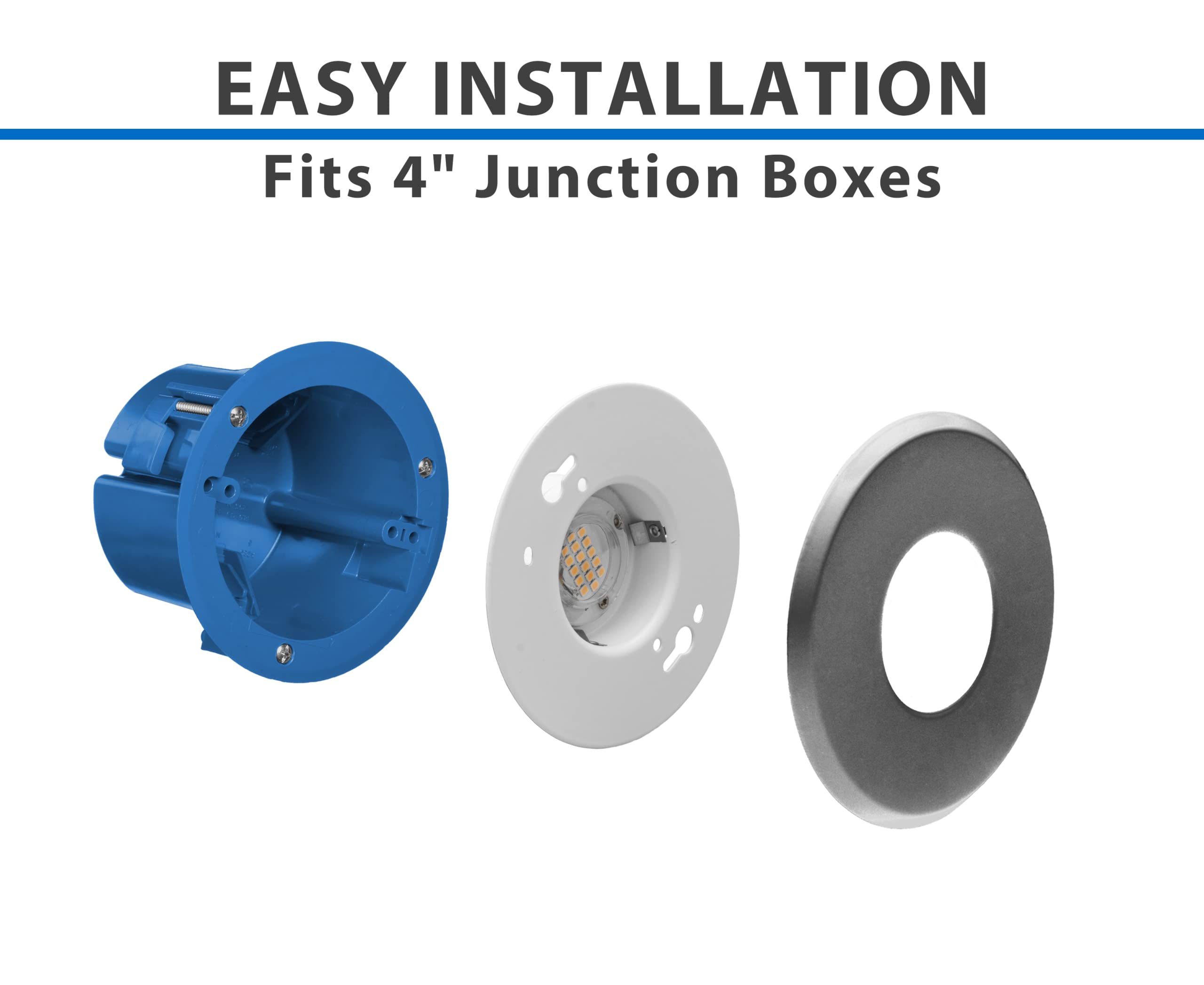 Nicor SureFit(v3) LED Flush Mount Ceiling Light, 3000K, Nickel Trim, Model DLF301203KRDNK