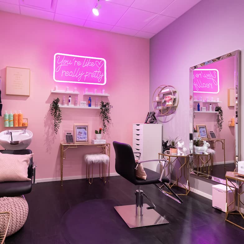 welltodo Neon Sign - Youre Like Really Pretty, Acrylic Wall Decor, 15.95W×8.75H inches, Pink, Aesthetic Room Decor for Teen Girls