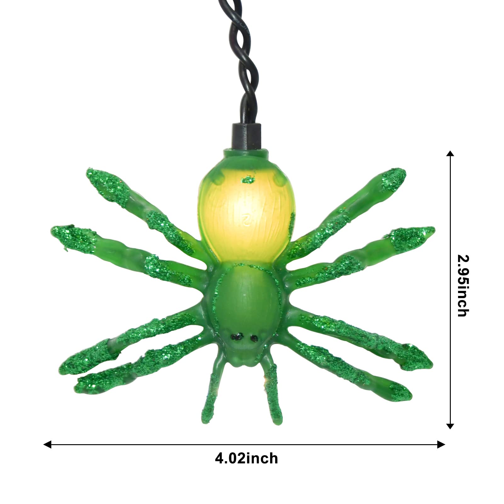 Pallerina Halloween Spider Decorative Lights, Halloween Spider String Lights With 10 Spider Decoration And 15 Purple Mini Lights, Halloween Porch String Lights For Haunted House, Halloween, Masquerade
