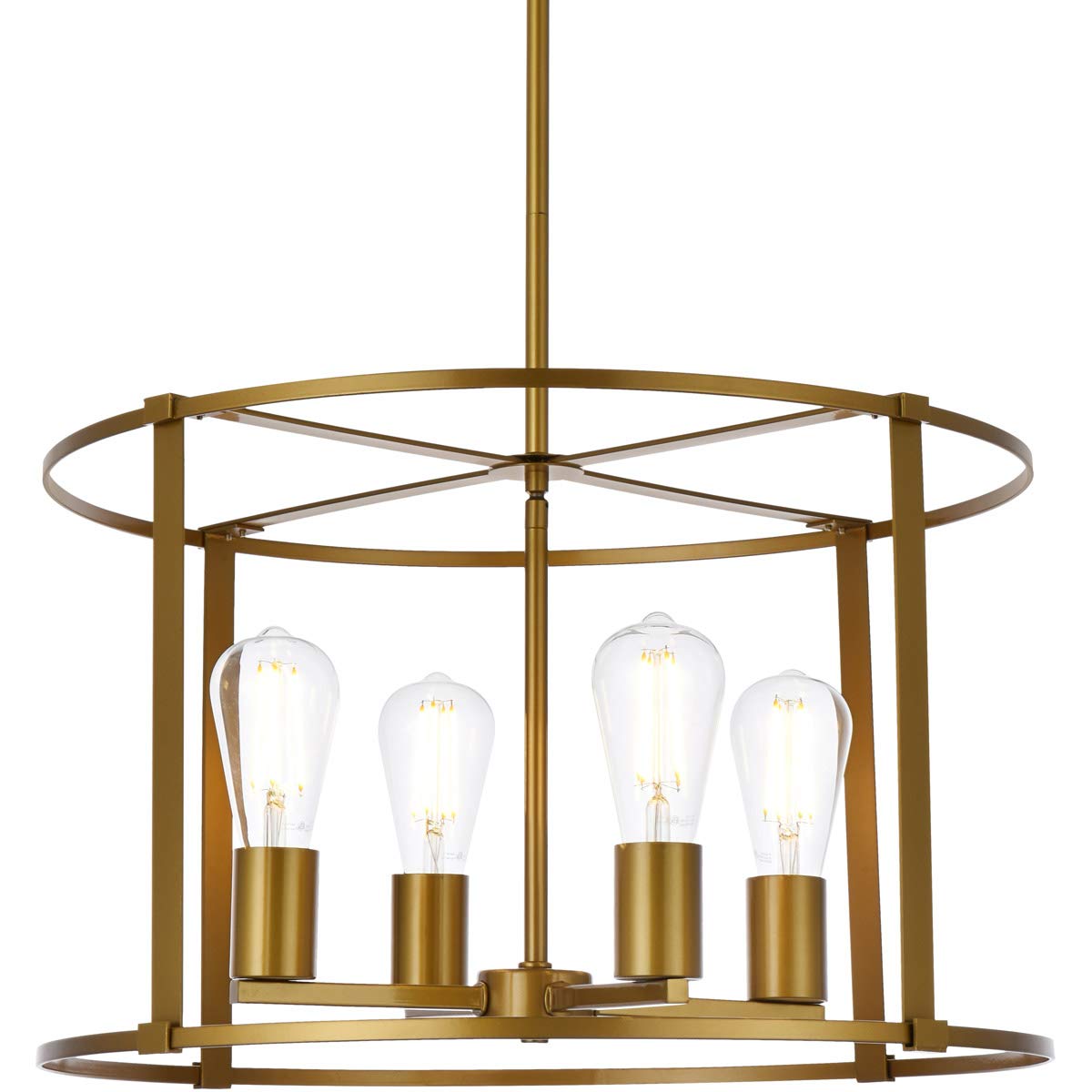 Living District Indoor Modern Home Decorative Bright Ceiling Agnys 4 Lights Pendant in Brass