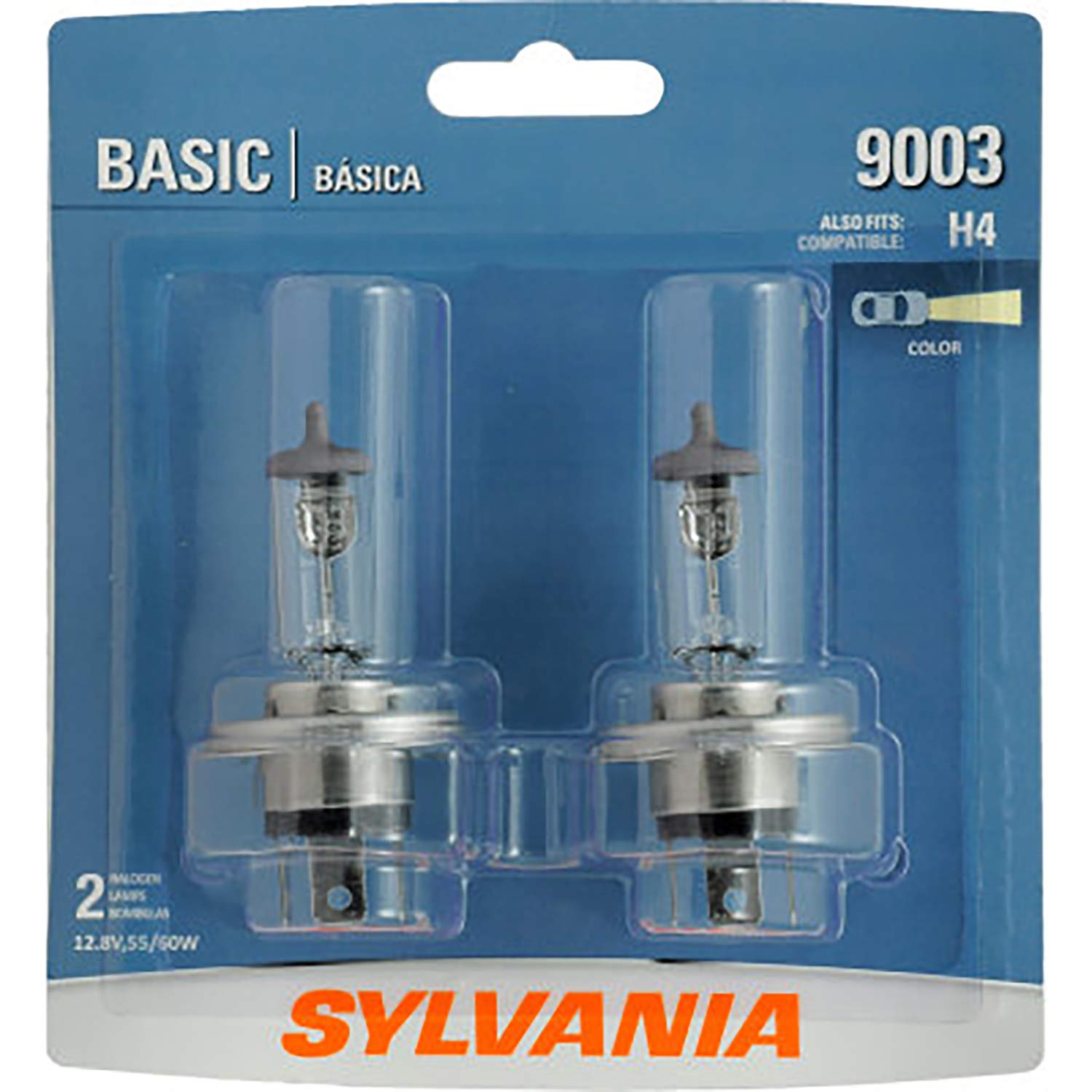 SYLVANIA 9003 Halogen Bulb for Headlight, Fog & Daytime Running Lights - Clear (2 Pack)
