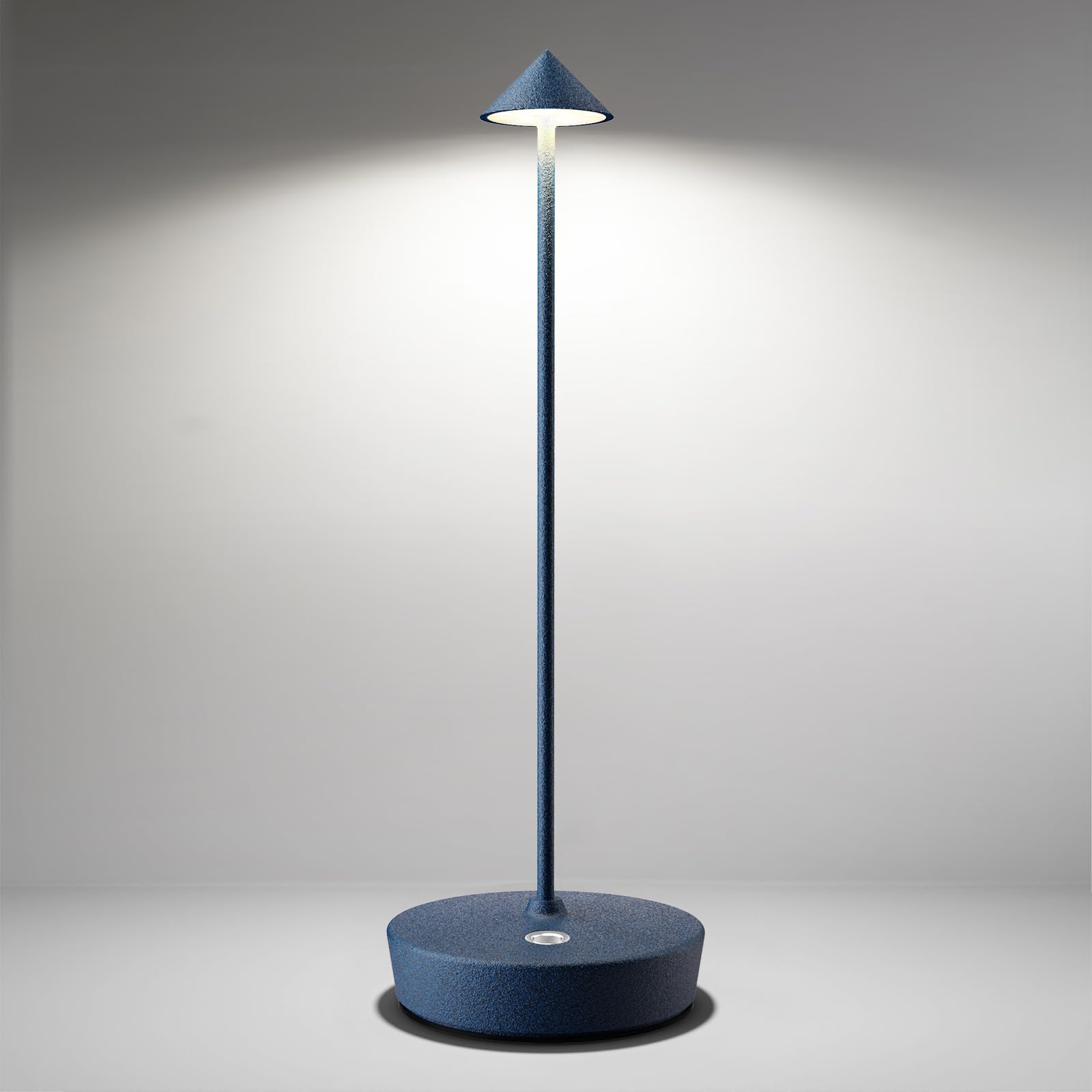 SHANGCAI Cordless LED Table Lamp, 6000mAh Rechargeable, Waterproof, Touch Dimmable, Blue, Model SC-X12-Blue