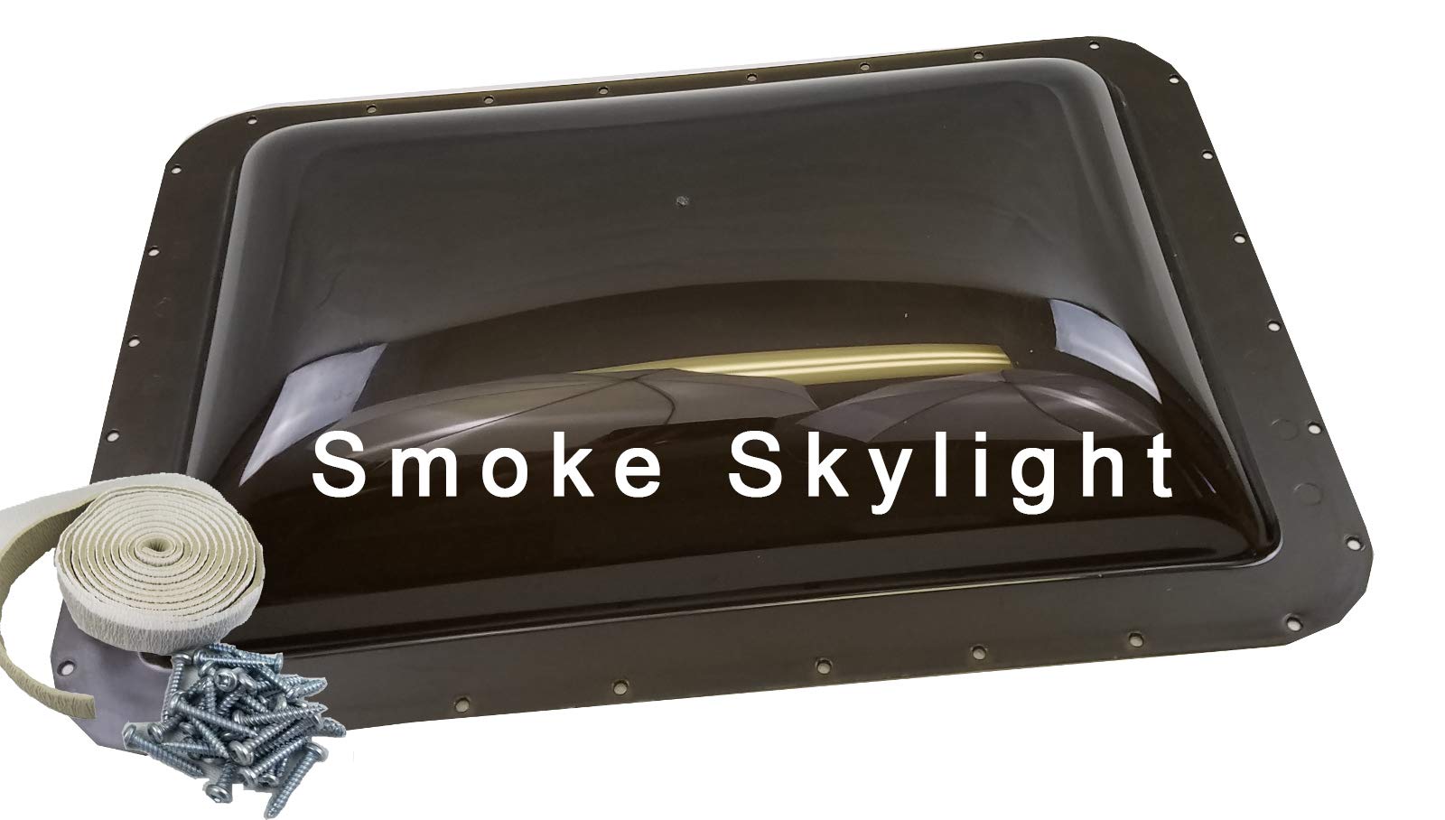 Class A Customs RV Camper Trailer Skylight Smoke 18x26 OD / 14x22 ID Model 1826-ESK-SM Includes Putty and Screws