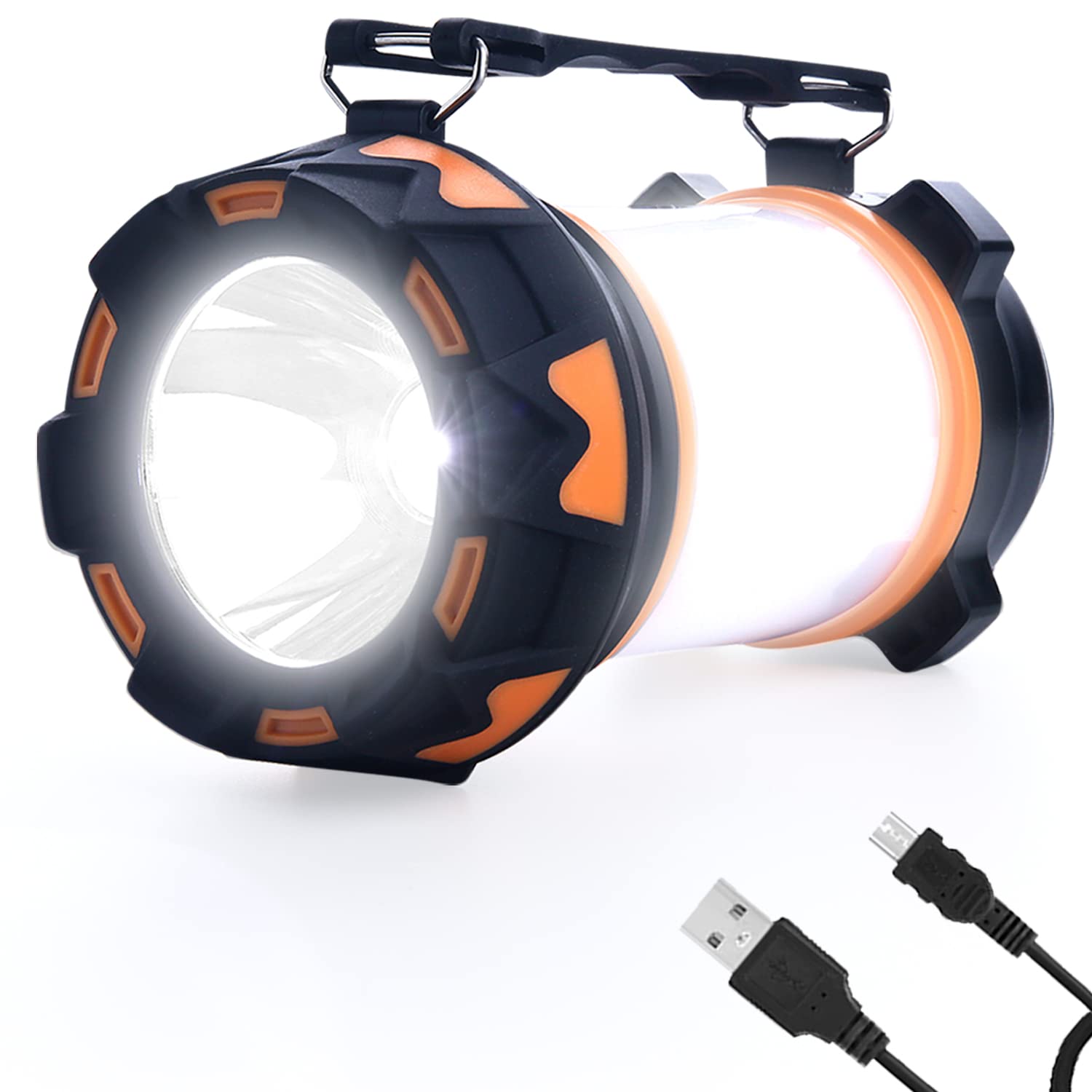 AYL LED Camping Lantern, 1000 Lumens, Rechargeable, IPX4 Waterproof, Orange, Model AYL500