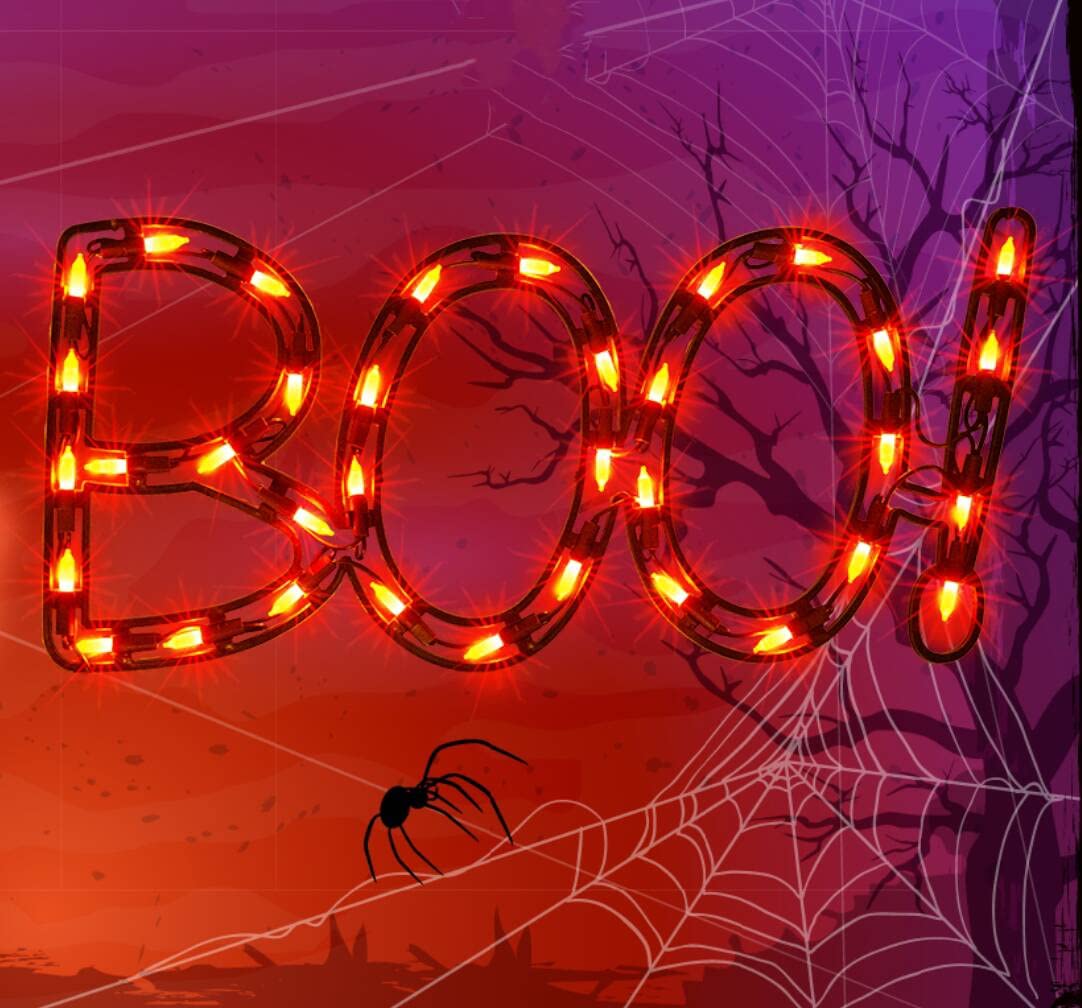 Lamphome 16 Halloween Decorations Window Silhouette Holiday Displays  Light Up Window Lights  Lighted Boo For Party Home Tabletop Ornaments