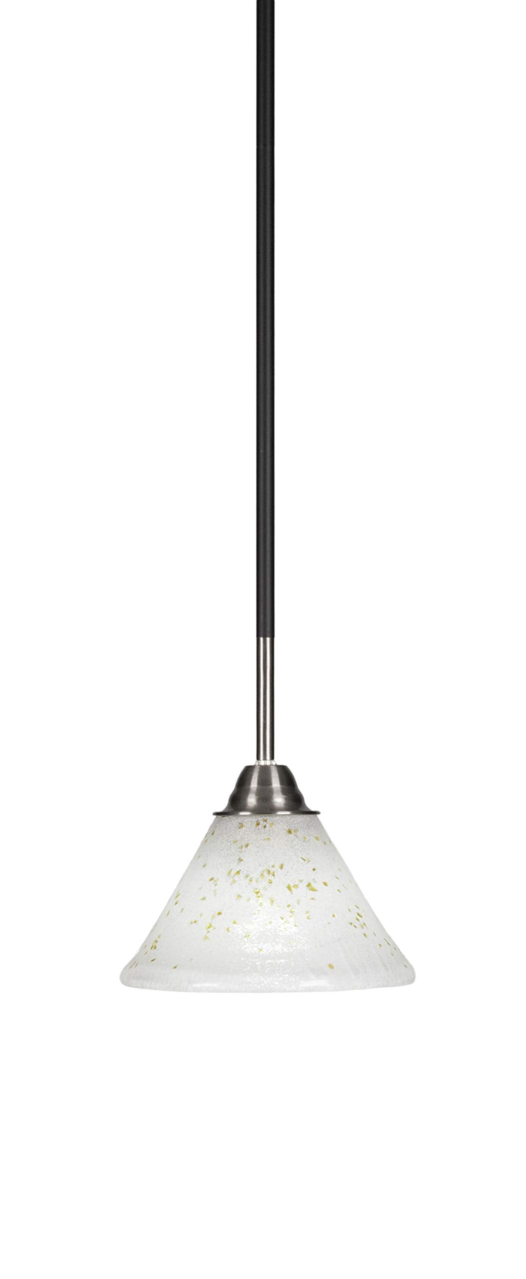 Toltec Lighting Paramount 1 Light Mini Pendant In Matte Black & Brushed Nickel (3401-Mbbn-7145)