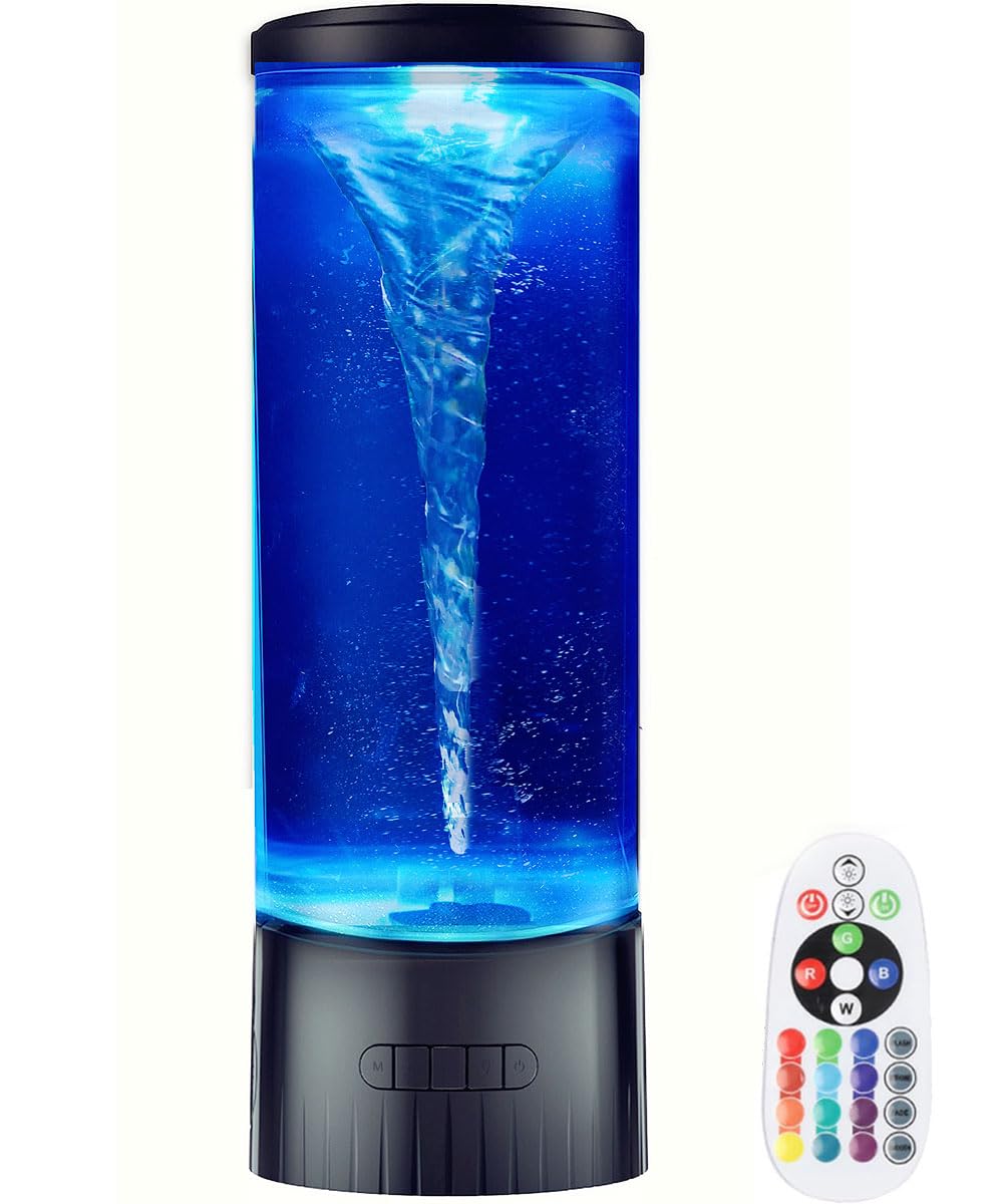 COLORLIFE Large Acrylic Sensory Twister Hurricane Light Water Vortex Decoration - Black, Model BH-TB01