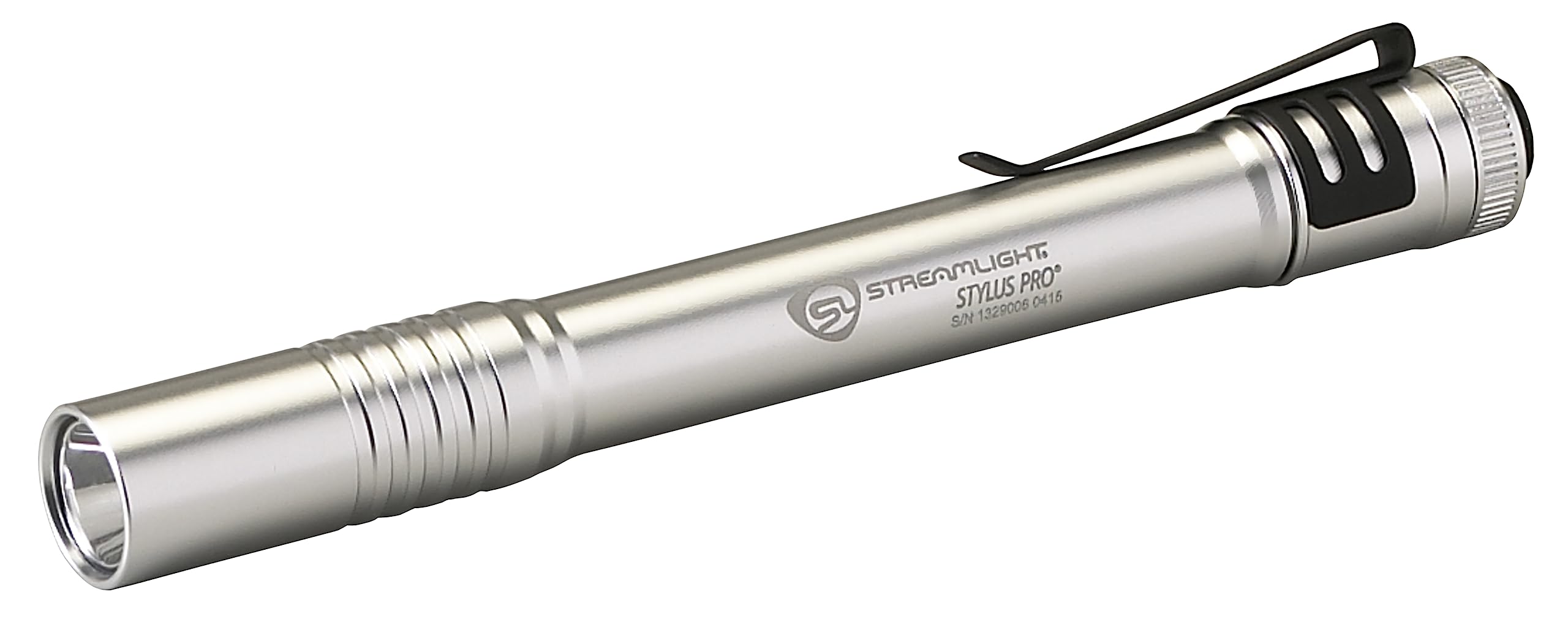 Streamlight Stylus Pro Penlight 100-Lumen Aluminum Model 66121 Silver with 2 AAA Alkaline Batteries