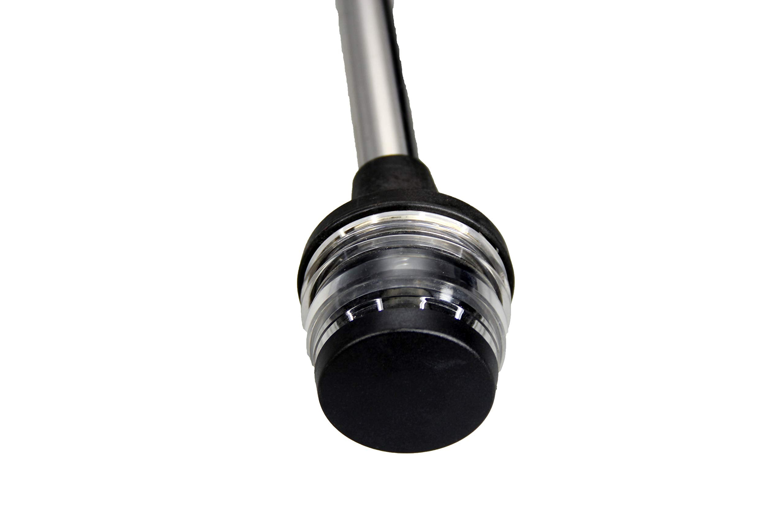 Pactrade Marine 24in All-Round Stern Navigation Anchor Light Pole, 2-Pin Standard, Black/Silver, Model 4333806537