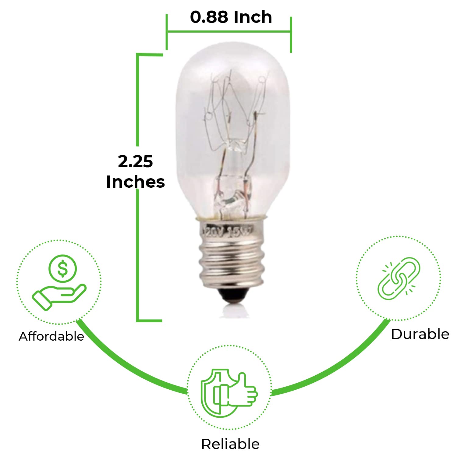 Bulbmaster 15 Watt Himalayan Salt Lamps Bulbs And Night Lights Replacement Light Bulbs Lamps 2.15'' - Fits E12 Socket Candelabra