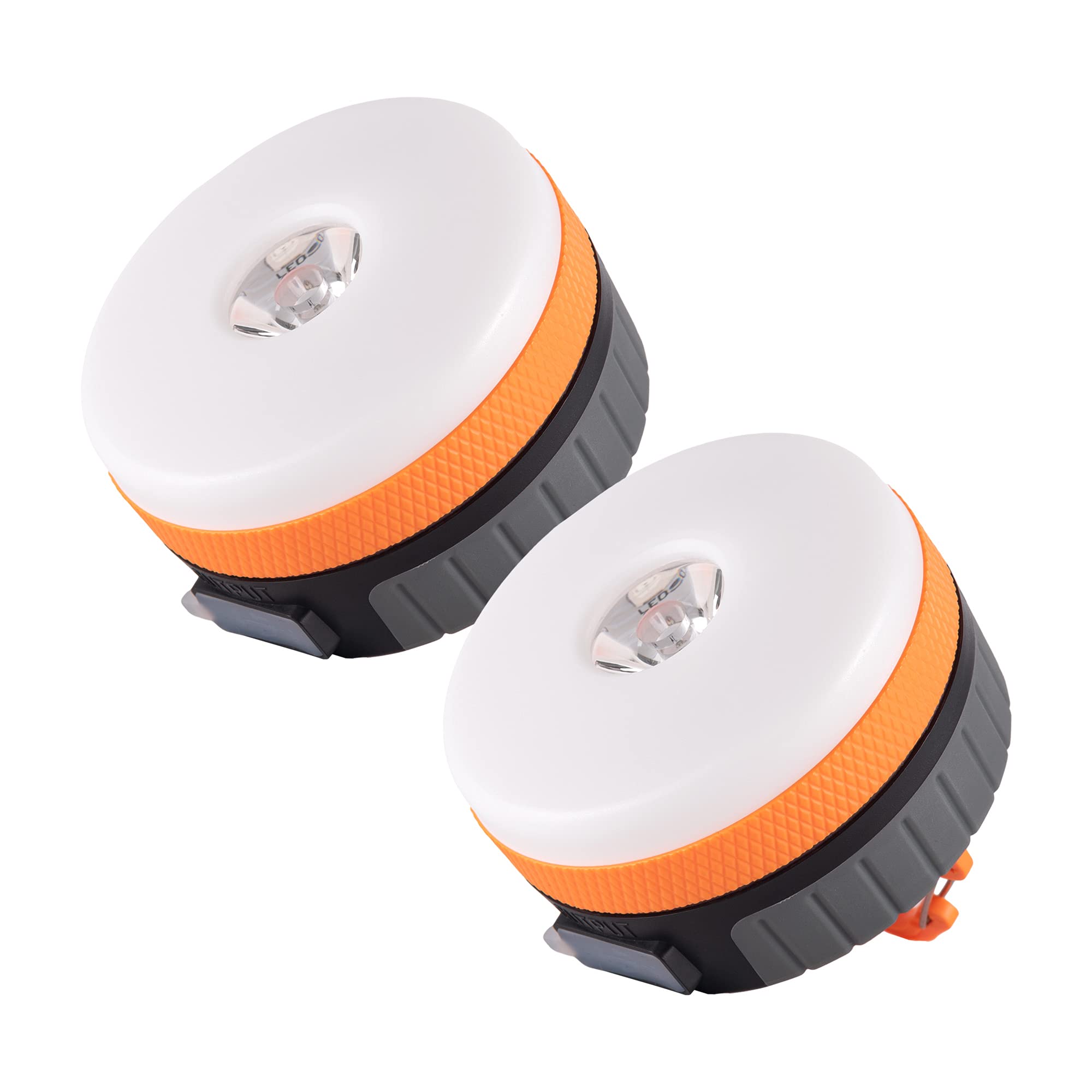 LIT-PaTH LED Camping Lantern, Rechargeable, 2200 mAh, 2-Pack, Orange, Model LT-CPL003S-OR-2PK