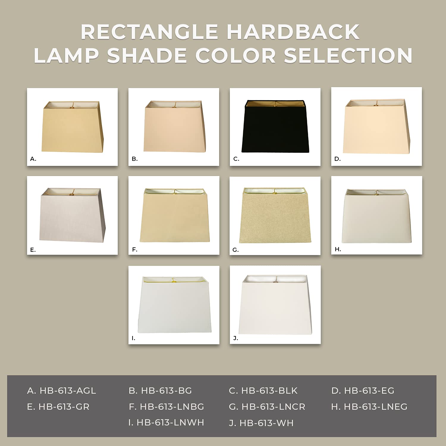 Royal Designs, Inc. Rectangle Hardback Lamp Shade, Hb-613-12Wh, White, (5 X 10) X (8 X 12) X 9.5