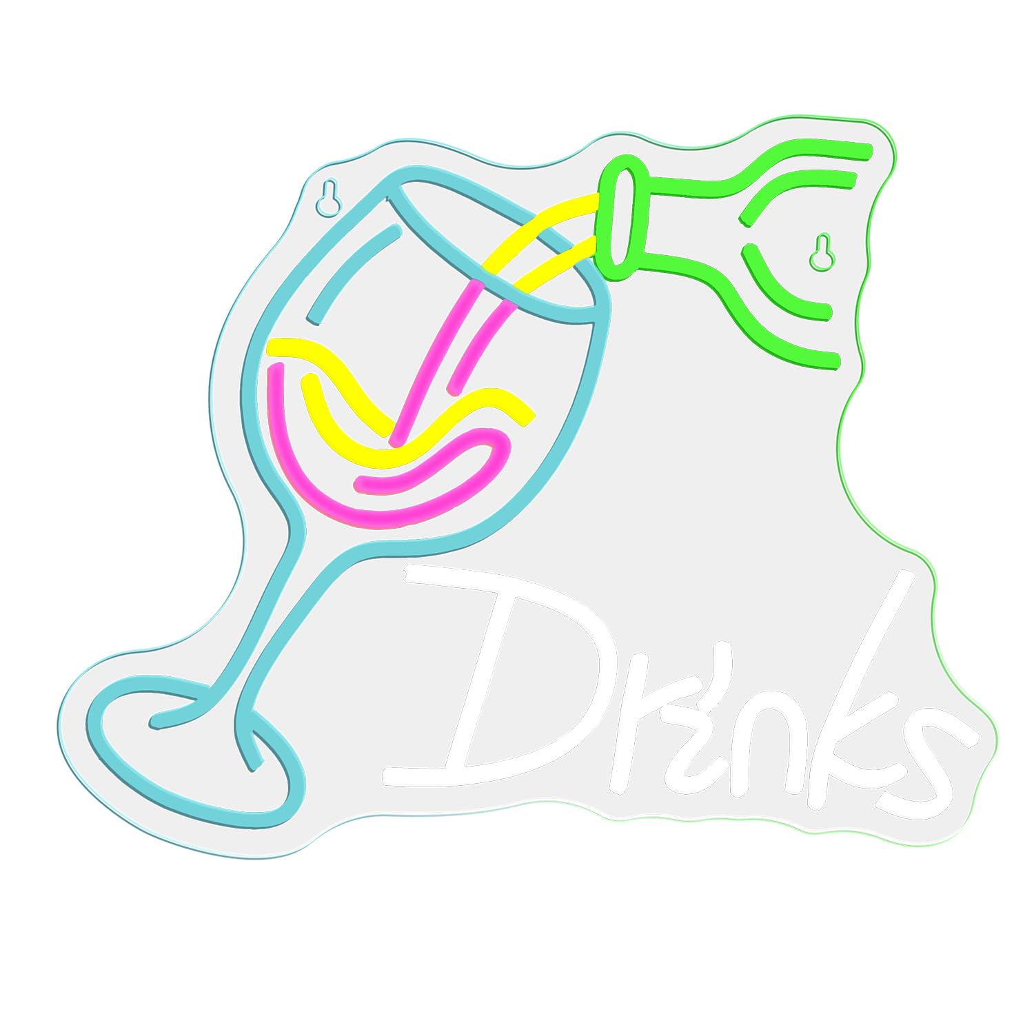 Nosun Drink Neon Sign Neon Pouring Wine Drinking   Led Lights For Wall Decor Usb Light Up Signs Home malt-inspired Bar Bedroom Restaurant Man Cave Cafe Bistro Club Party Decorations Gift