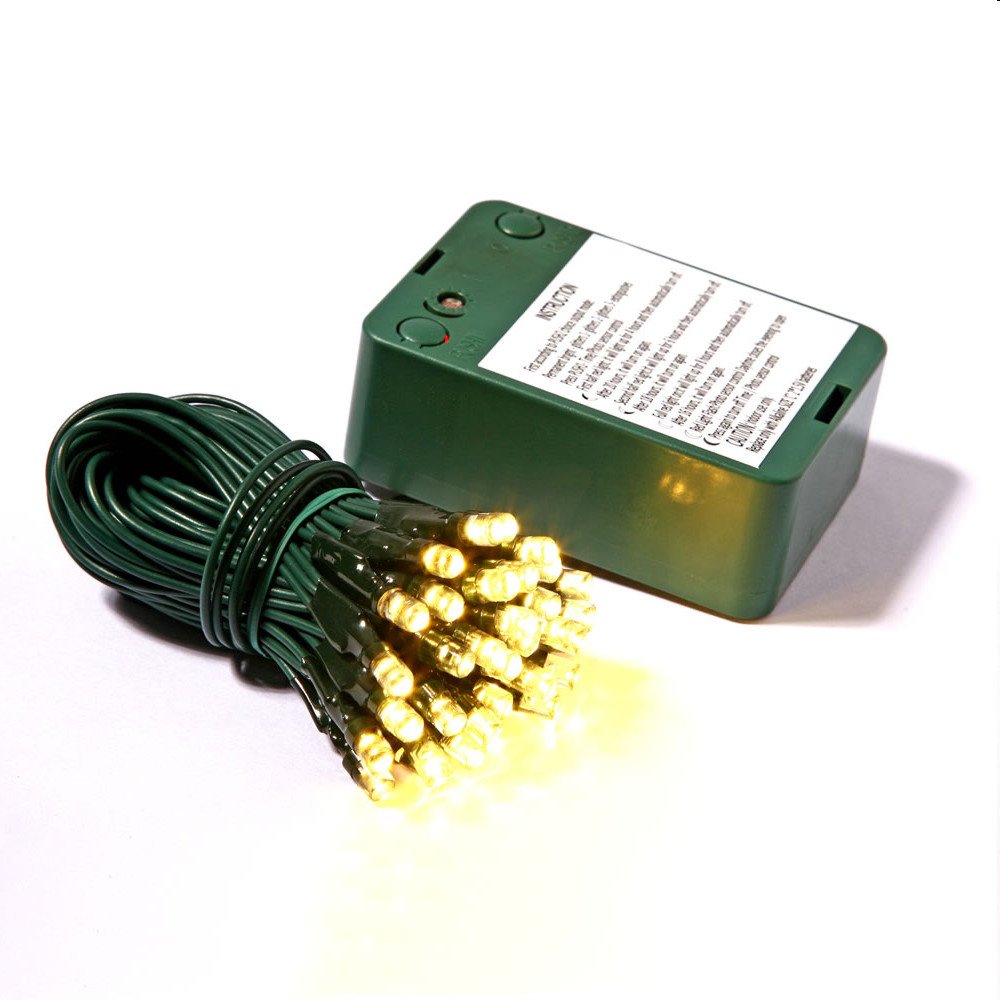 Vickerman LED Battery Operated Sensor Light, 35 Warm White Lights, Small, Model X11G236, Plastic