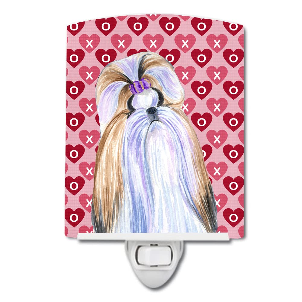Carolines Treasures Ceramic Night Light Shih Tzu Hearts Valentines Day 6x4x3 Multicolor Model SS4465CNL