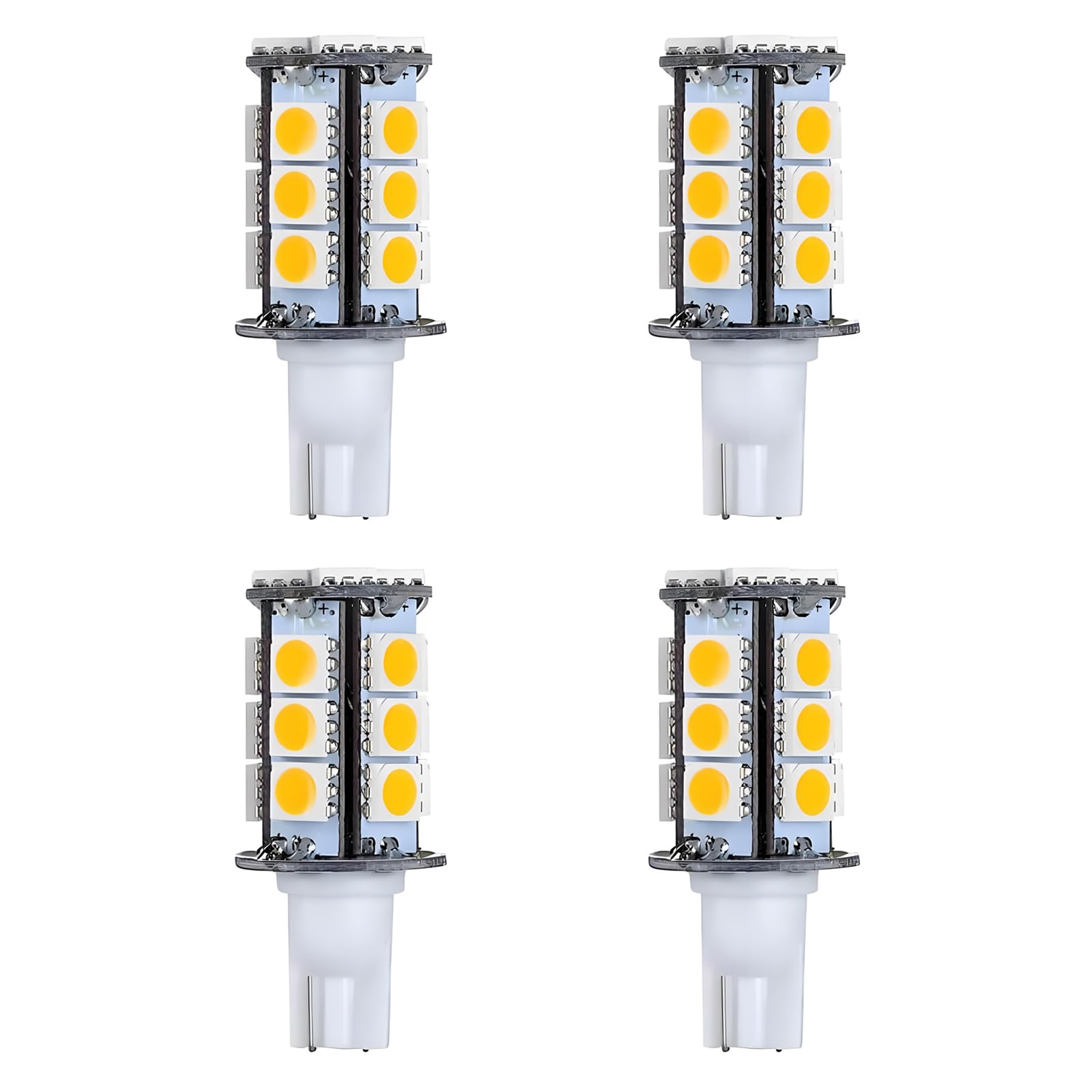 Makergroup T5 T10 921 194 Wedge Base LED Light Bulb High Brightness 12VAC/DC 3Watt Warm White 2700K-3000K for for Outdoor Landsc
