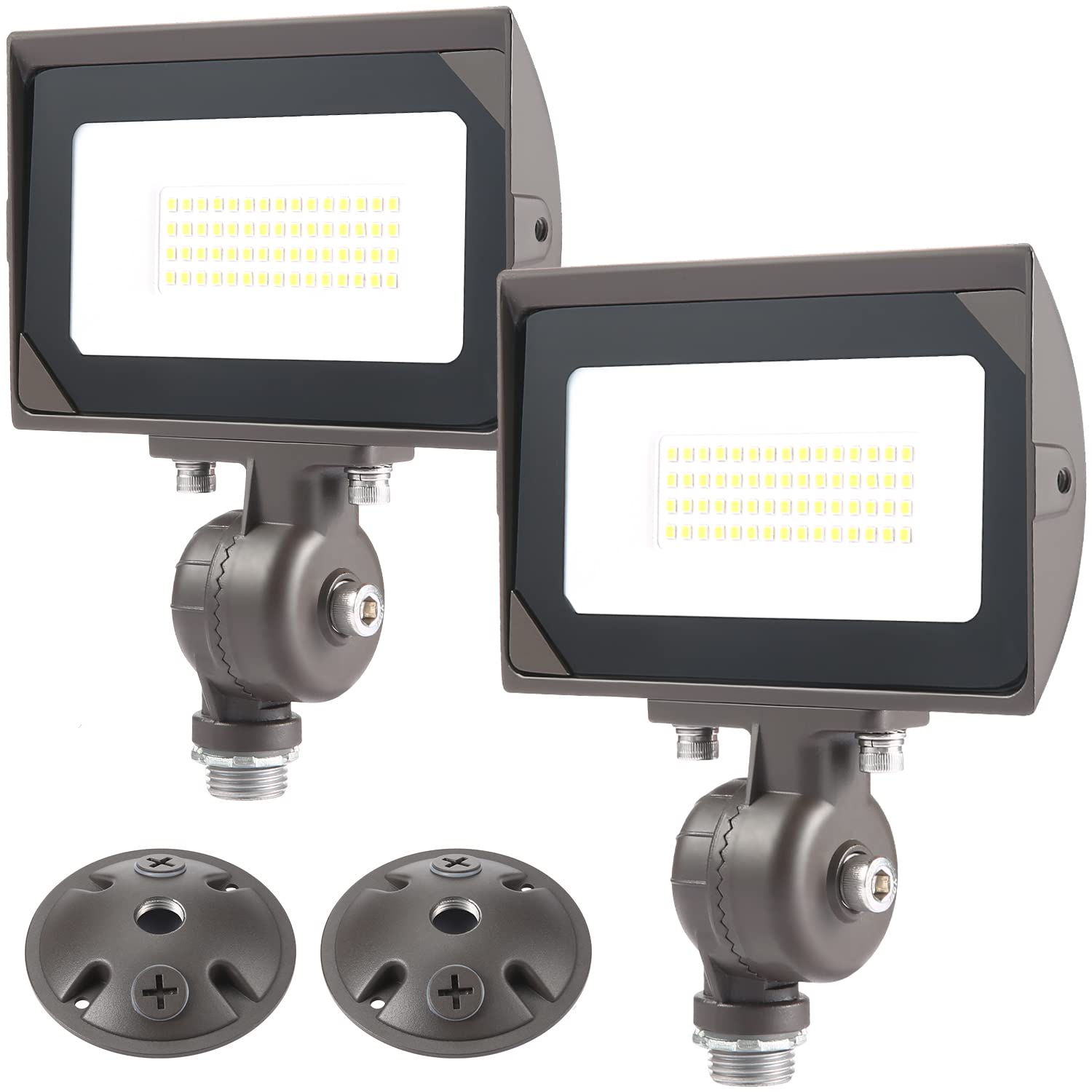 ECCFUTLL 30W Outdoor LED Flood Light, 5000K, 3600LM, Waterproof, Brown, Model FL30W