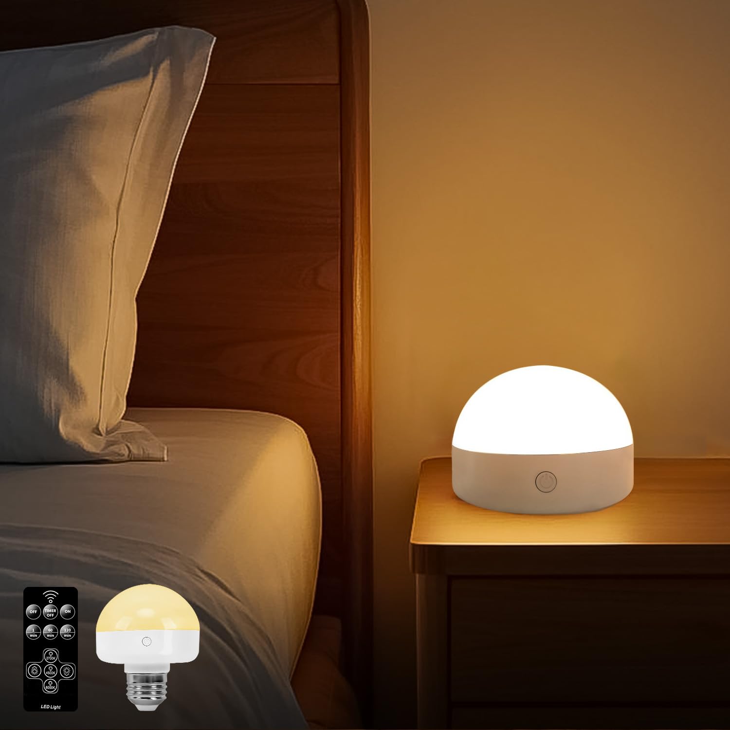 Blueye Night Light,Bpa Free,Remote Control,3Cct Colors,2000Mah Battery,Manual Button,No Flicker For Kids,Baby,Nursery,Small Port