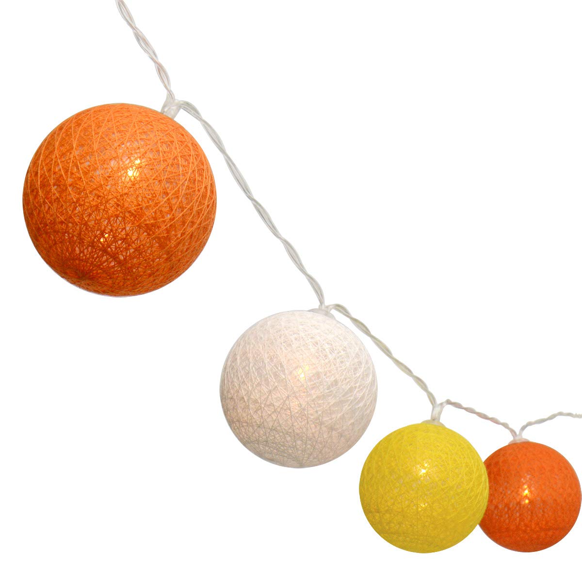 Gardeningwill LED Fairy Lights, 3M/10Ft, Yellow Orange White, Battery Operated, Model CBL-YO, Plastic Material