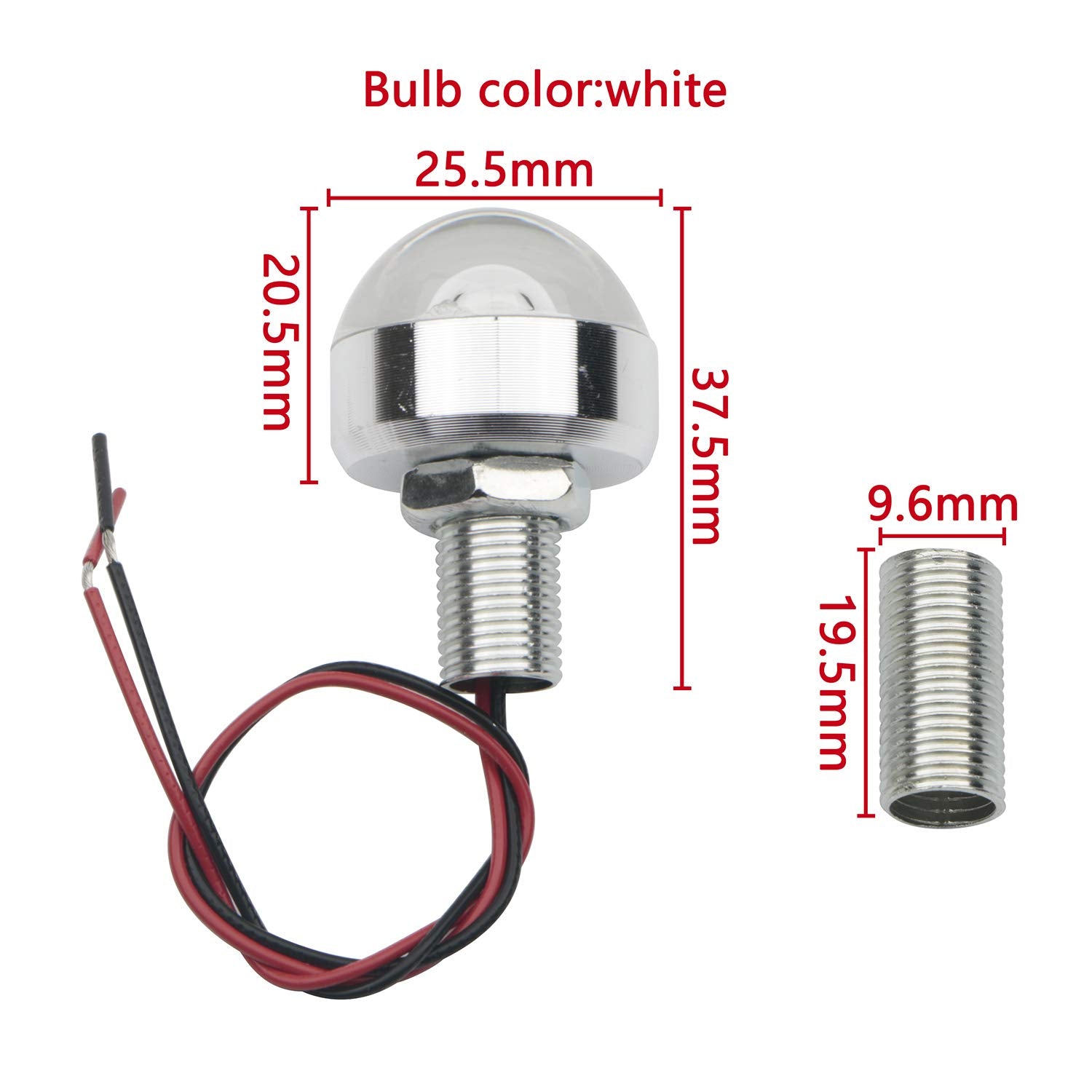 Jiuwu 5V Led Spotlight Mini Lamp Beads Diy For Electronics Machinery Home Mofification (White, 120 Degree Light Pack Of 6)