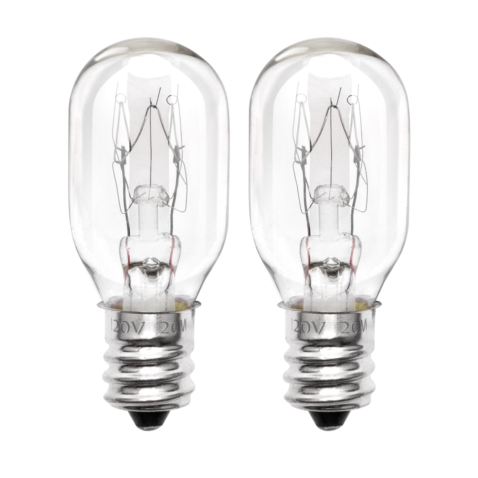 Verplexter 20W Clear Incandescent Replacement Bulbs, For Conair Mirror Light Bulbs, 2-Pack