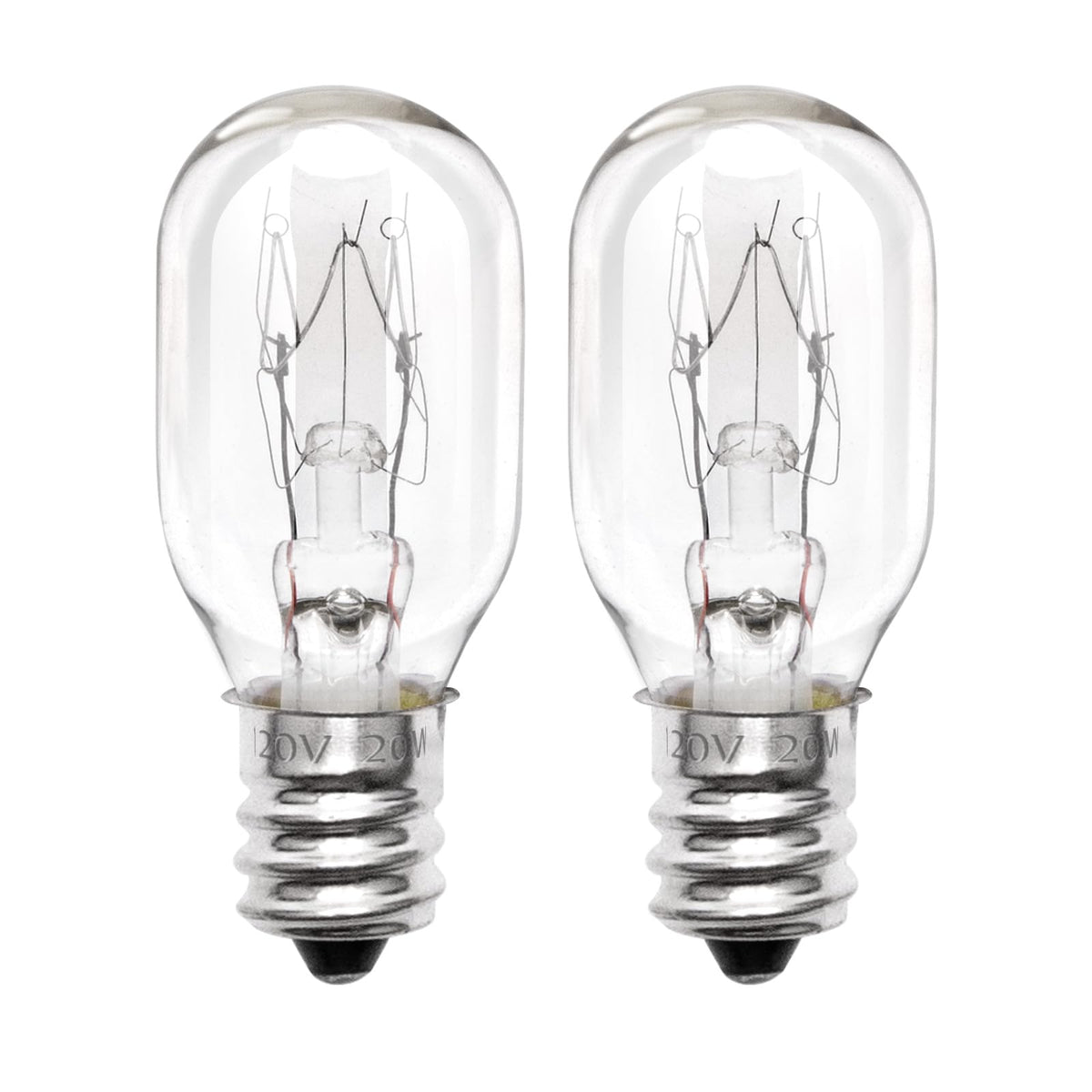 Verplexter 20W Clear Incandescent Replacement Bulbs, For Conair Mirror Light Bulbs, 2-Pack