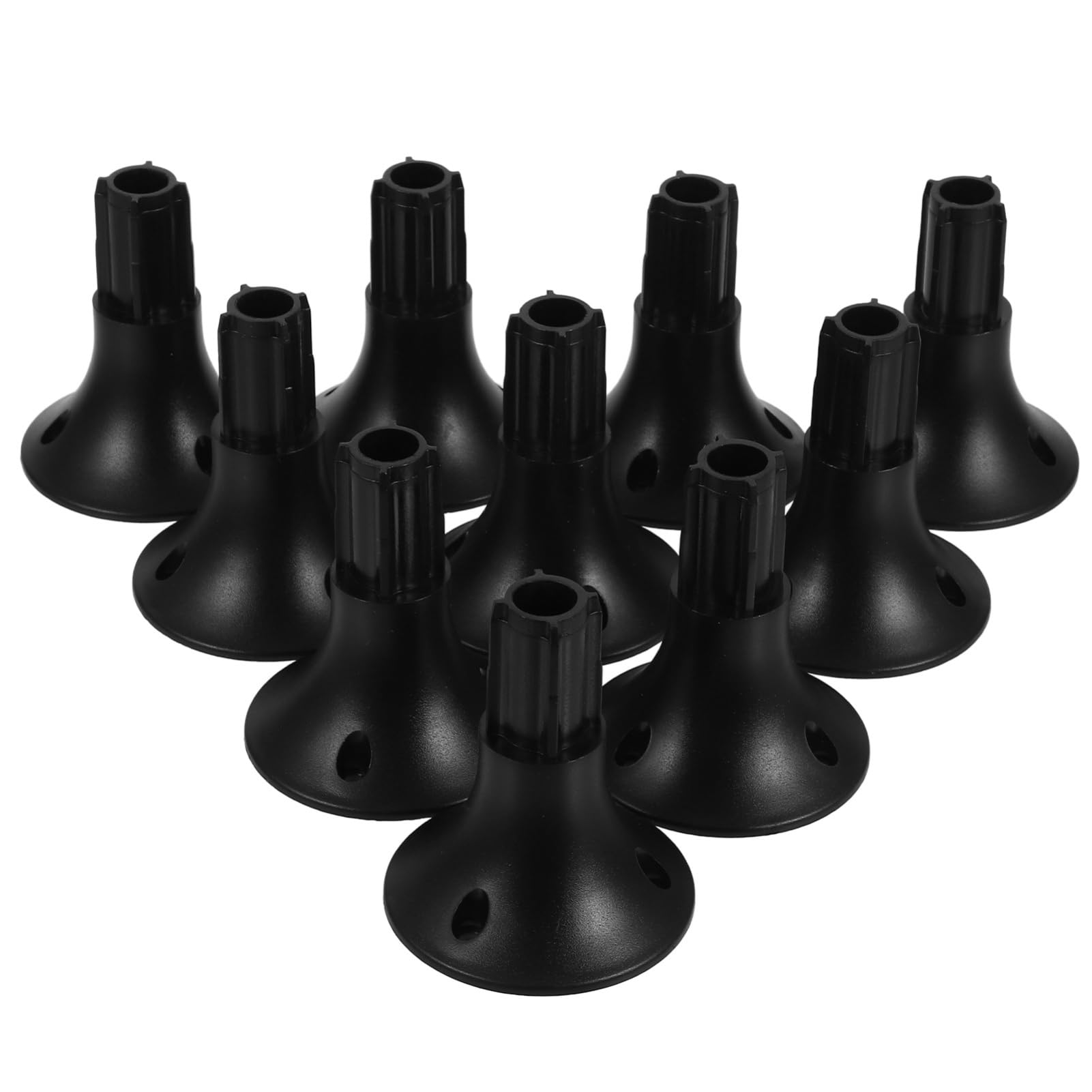 Yardenfun 10pcs Solar Lawn Light Base Replacement Lamp Holder Ground Outdoor Lanterns for Patio