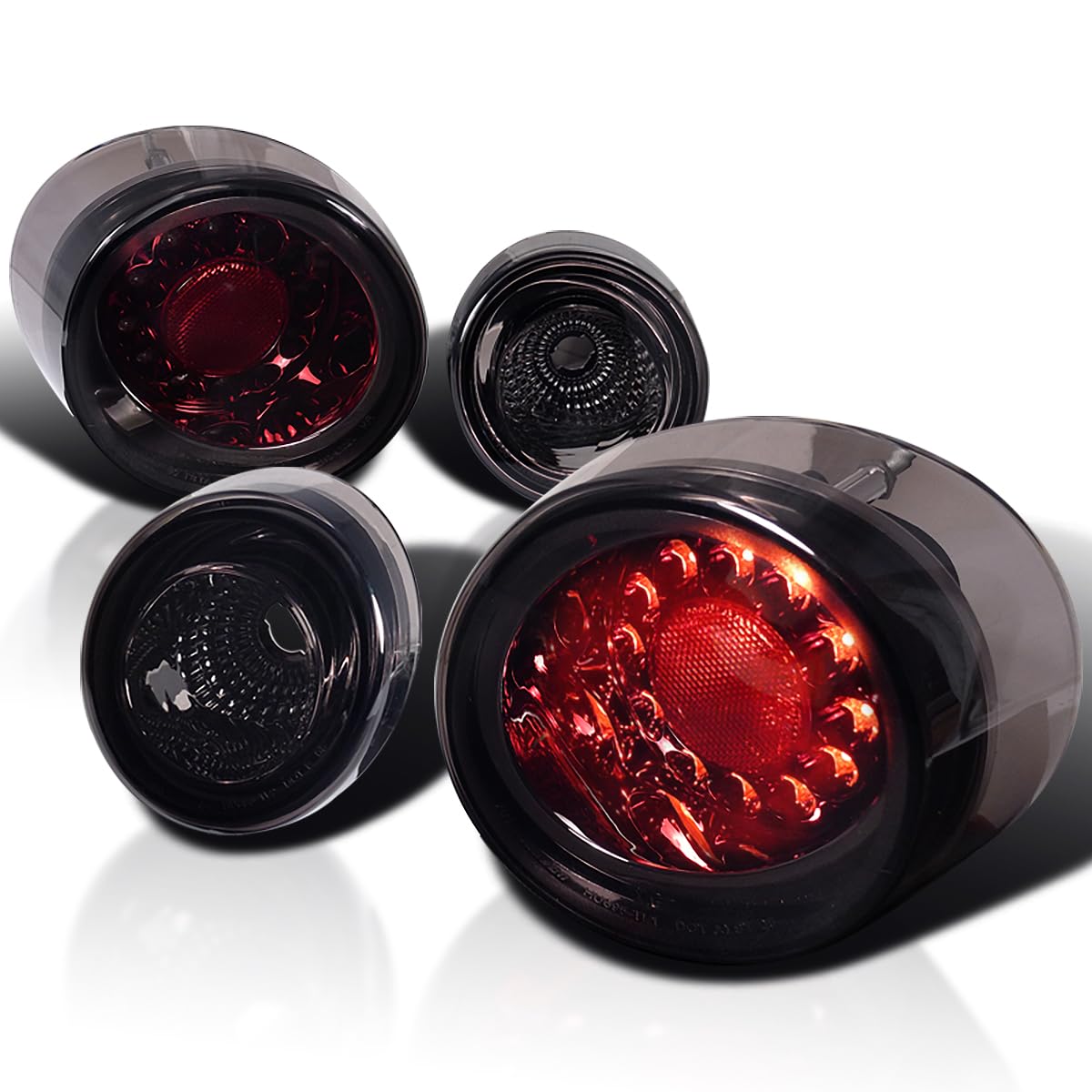 Spec-D Tuning Led Tail Lights Brake Lamps Smoke Lens Compatible With 2005-2010 Chevy Cobalt 2 Door Coupe Left + Right Pair Assem