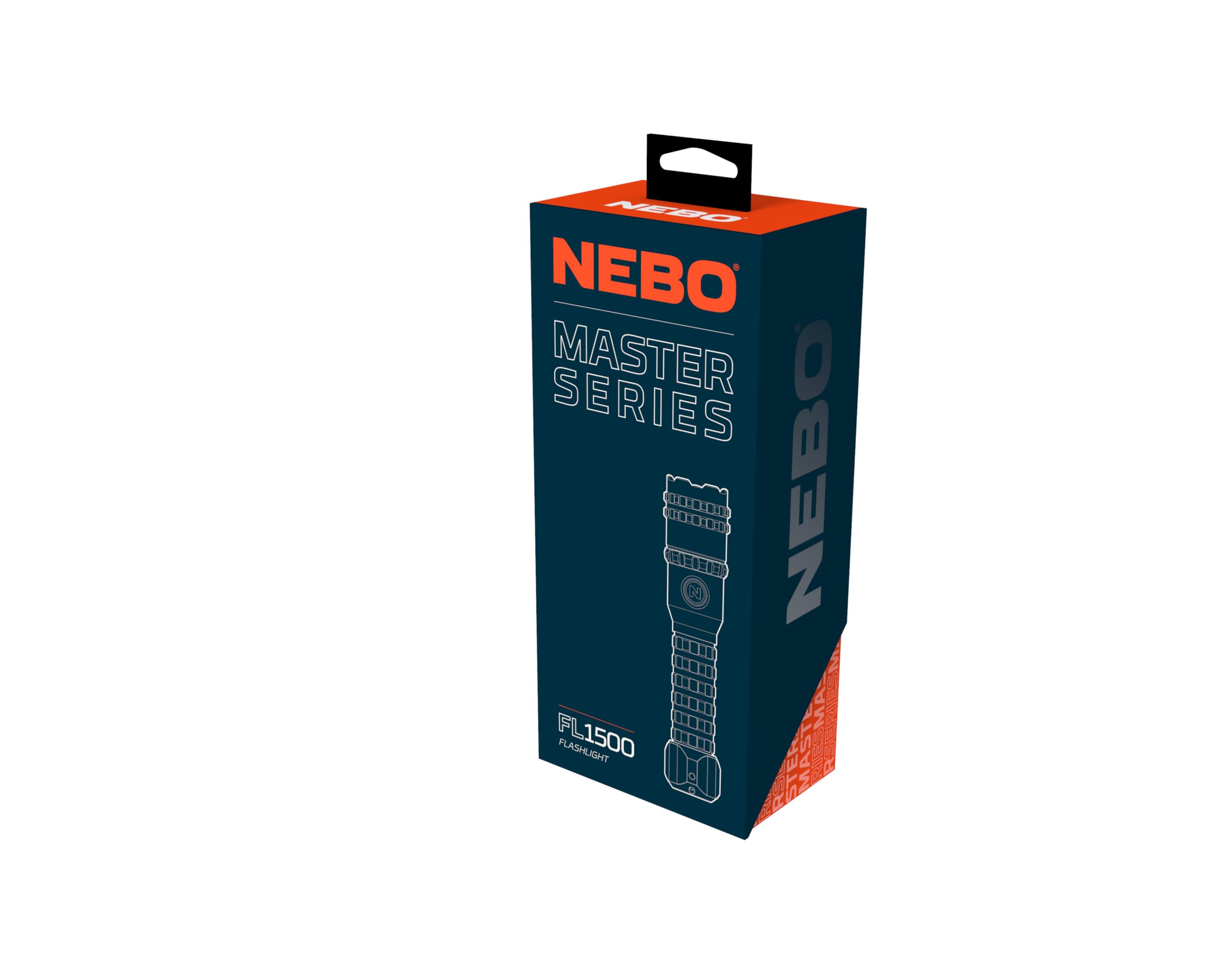 NEBO Master Series Rechargeable LED Flashlight, 1500 Lumen, Aluminum, Waterproof, Storm Gray, Model NEB-FLT-1017, One Size